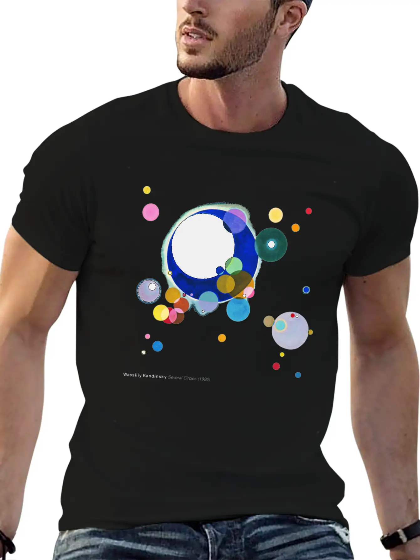 Wassily Kandinsky, Several Circles Unisex Short Sleeve Soft Cotton T-Shirt – Casual Everyday Wear