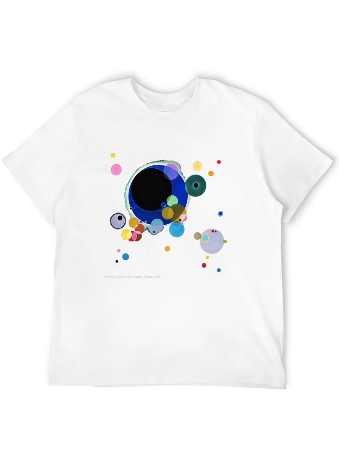 Wassily Kandinsky, Several Circles Unisex Short Sleeve Soft Cotton T-Shirt – Casual Everyday Wear