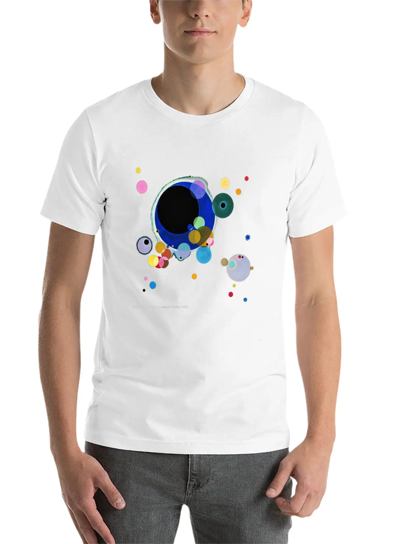 Wassily Kandinsky, Several Circles Unisex Short Sleeve Soft Cotton T-Shirt – Casual Everyday Wear