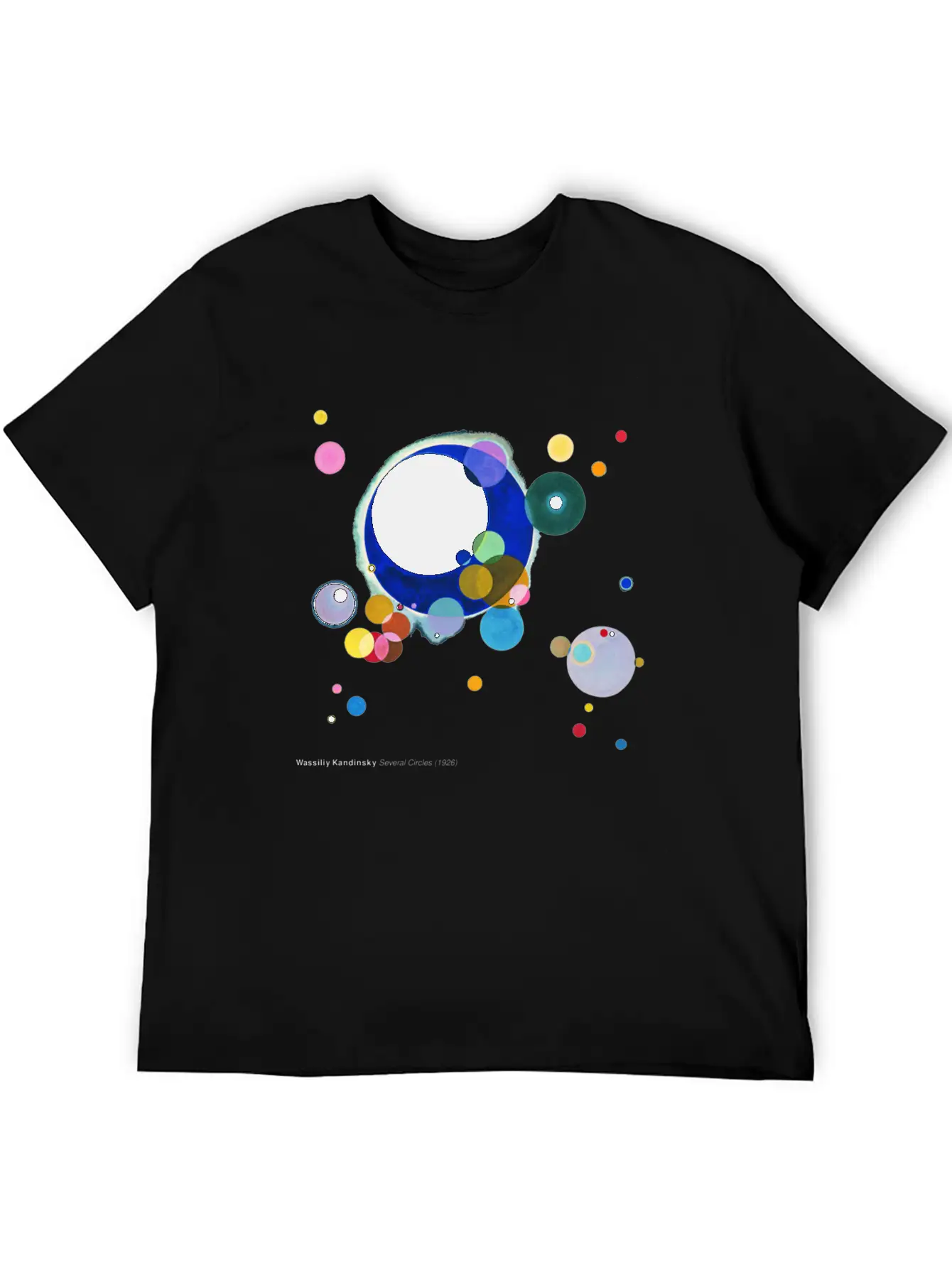 Wassily Kandinsky, Several Circles Unisex Short Sleeve Soft Cotton T-Shirt – Casual Everyday Wear