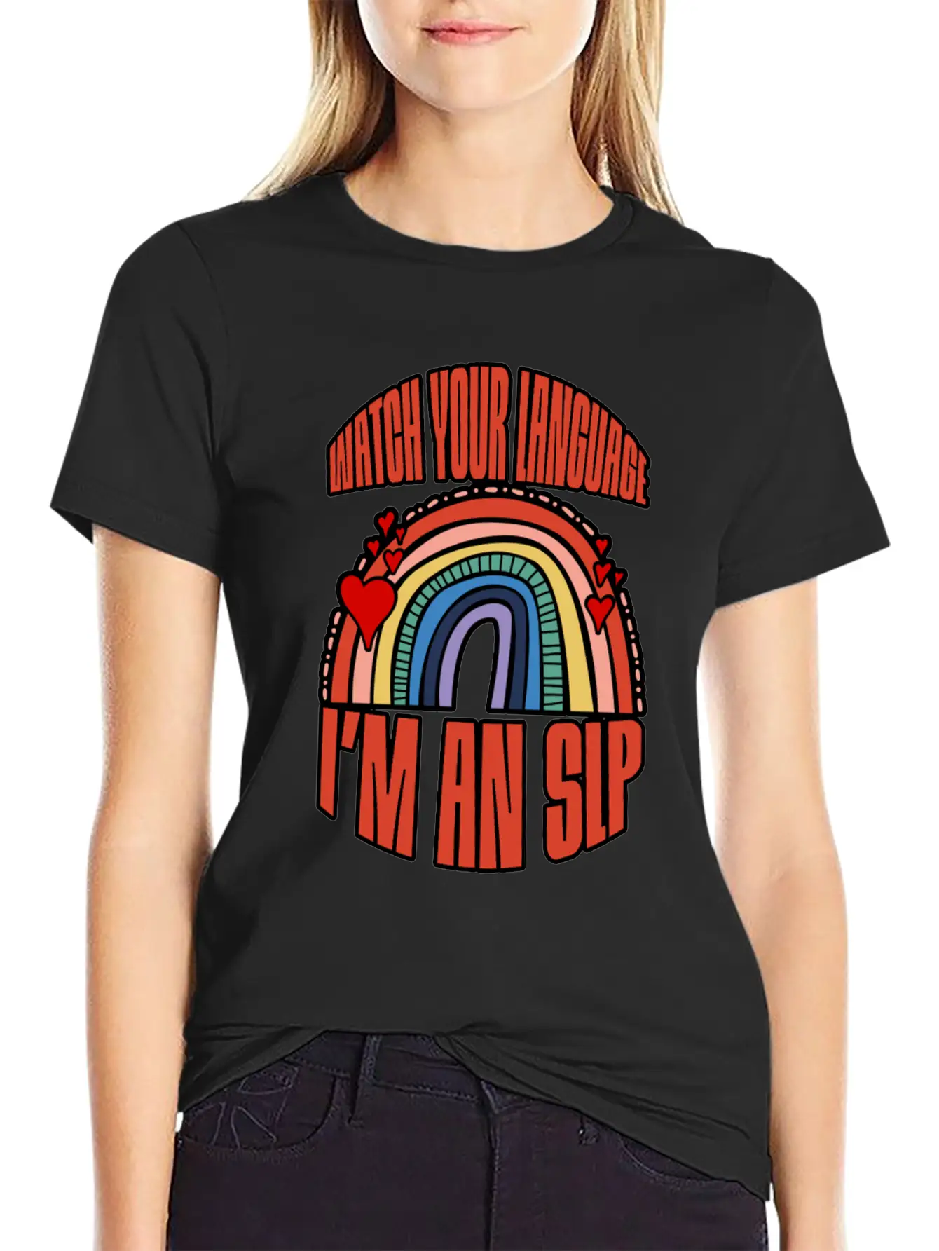 Watch Your Language I'm An Slp 3 Unisex Short Sleeve Soft Cotton T-Shirt – Casual Everyday Wear