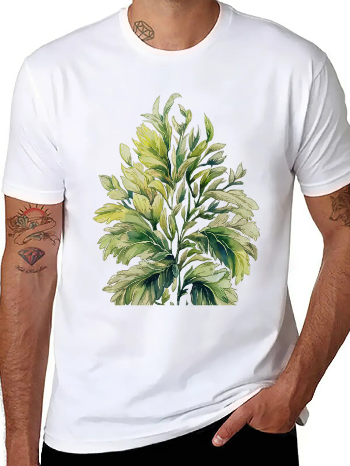 Watercolor Floral Print Relaxed Everyday Tee – Lightweight And Durable Cotton
