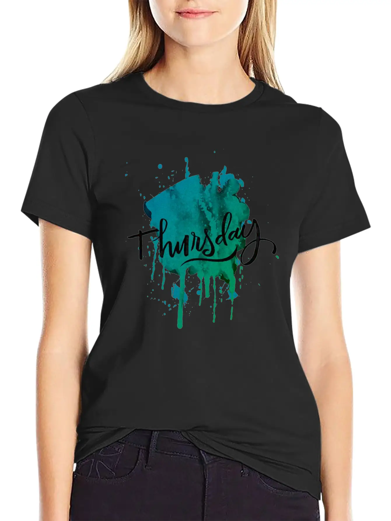 Watercolor Thursday Timeless Short Sleeve Tee – Comfy And Minimalist Design