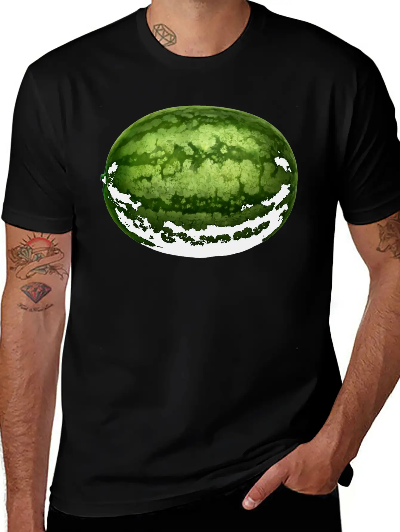 Watermelon Comfortable Minimalist Graphic Tee – Summer Style Essential