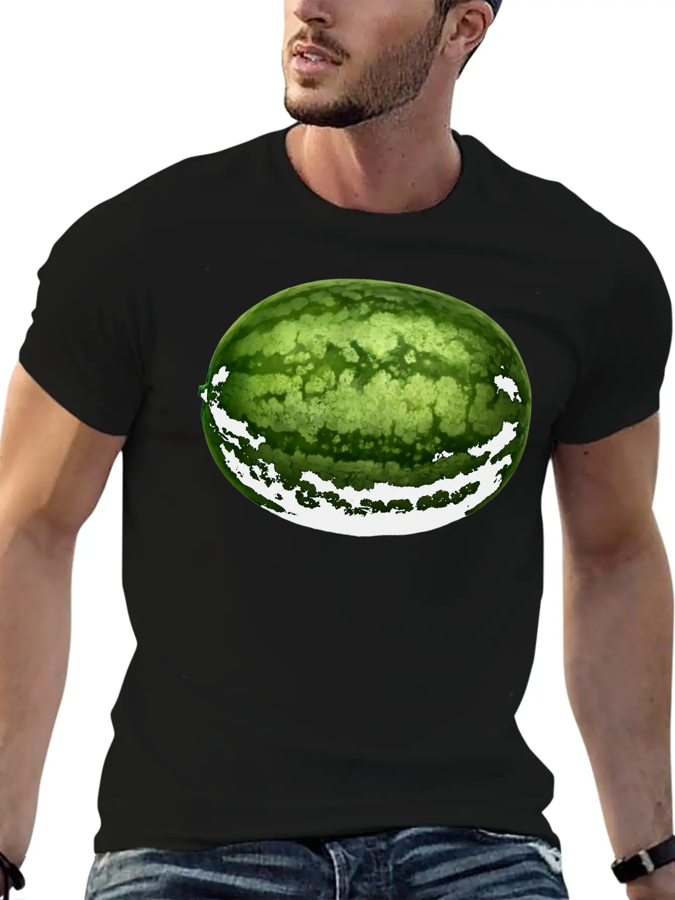 Watermelon Comfortable Minimalist Graphic Tee – Summer Style Essential