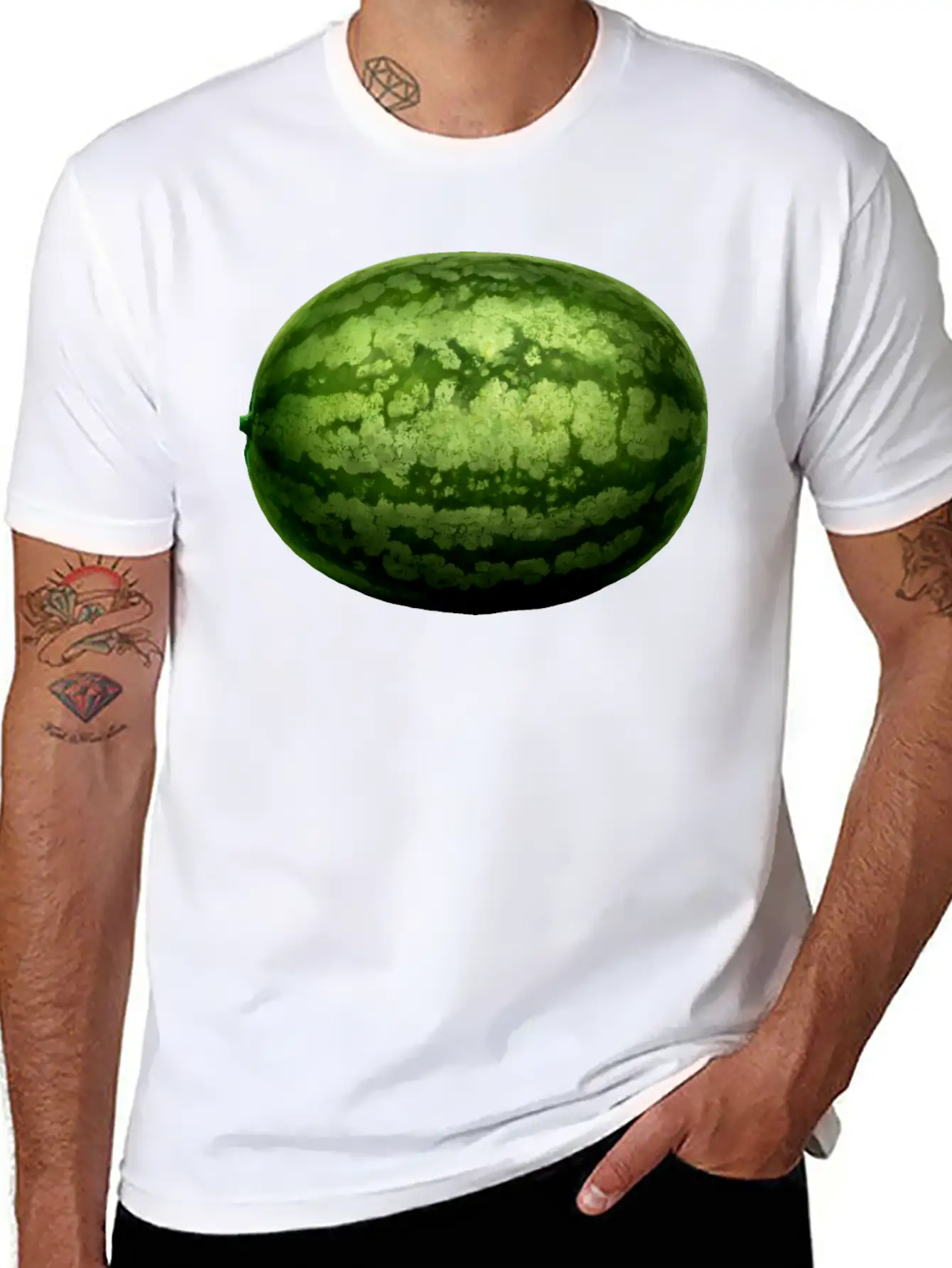 Watermelon Comfortable Minimalist Graphic Tee – Summer Style Essential