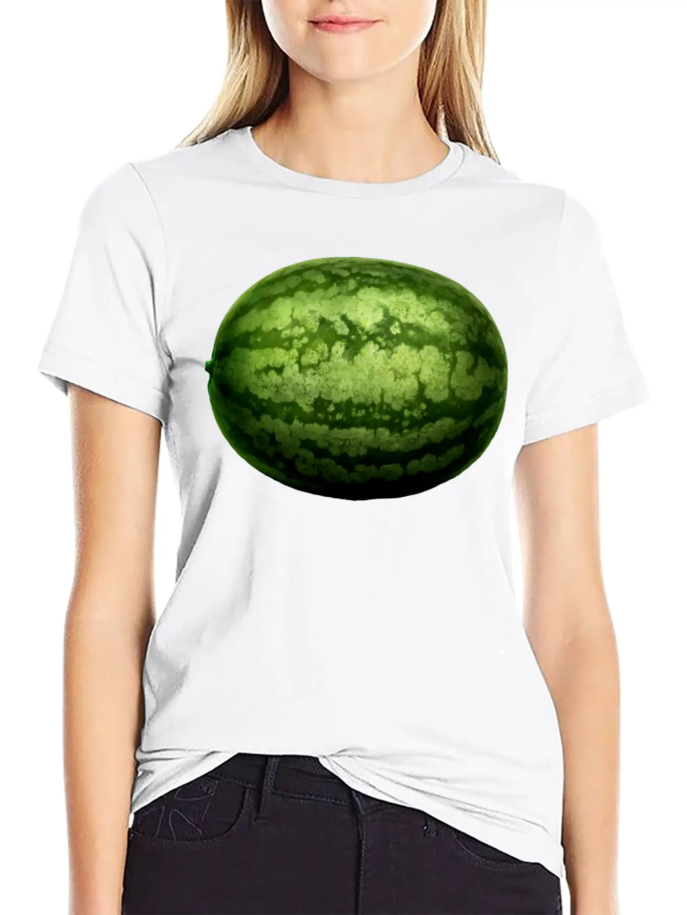 Watermelon Comfortable Minimalist Graphic Tee – Summer Style Essential