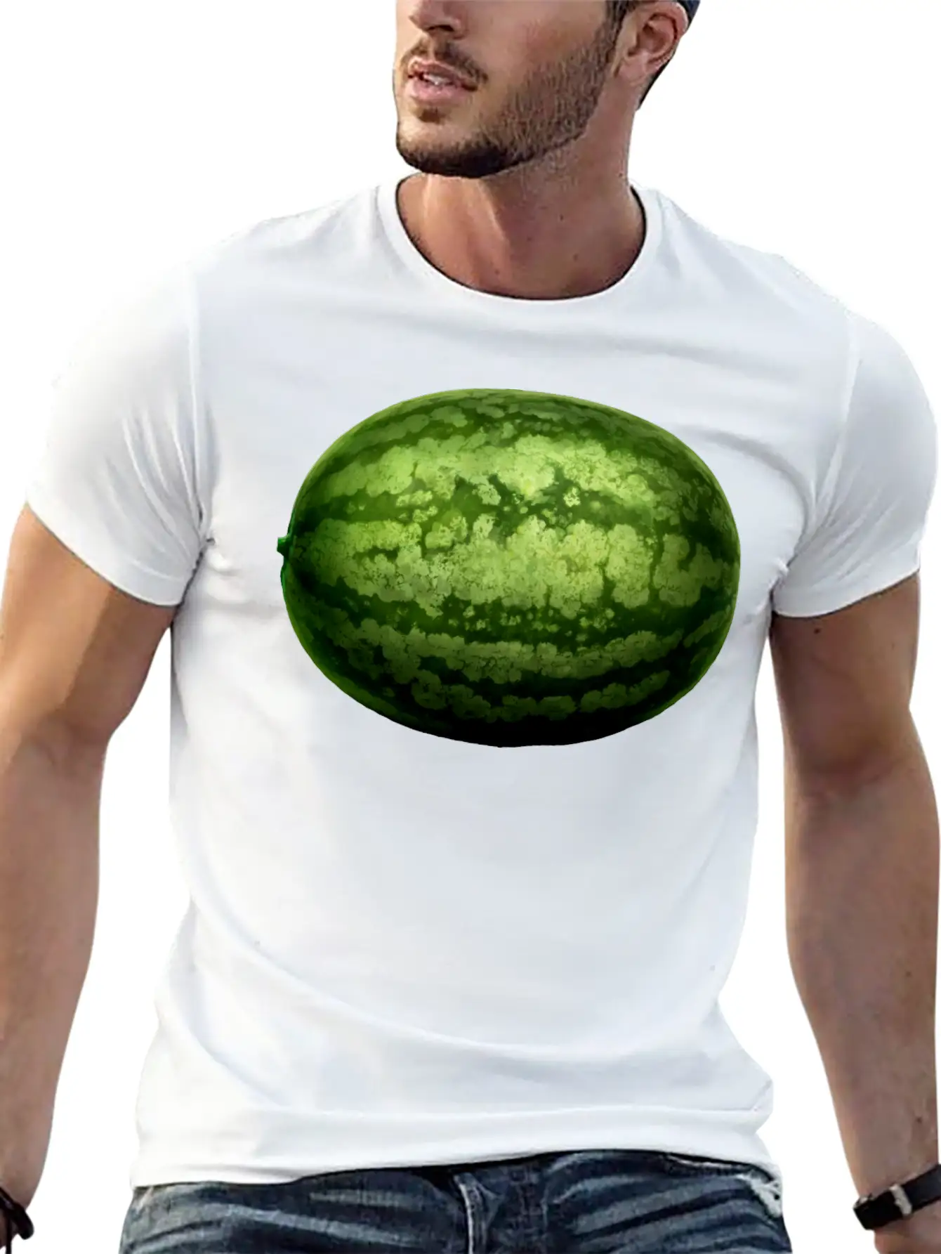Watermelon Comfortable Minimalist Graphic Tee – Summer Style Essential