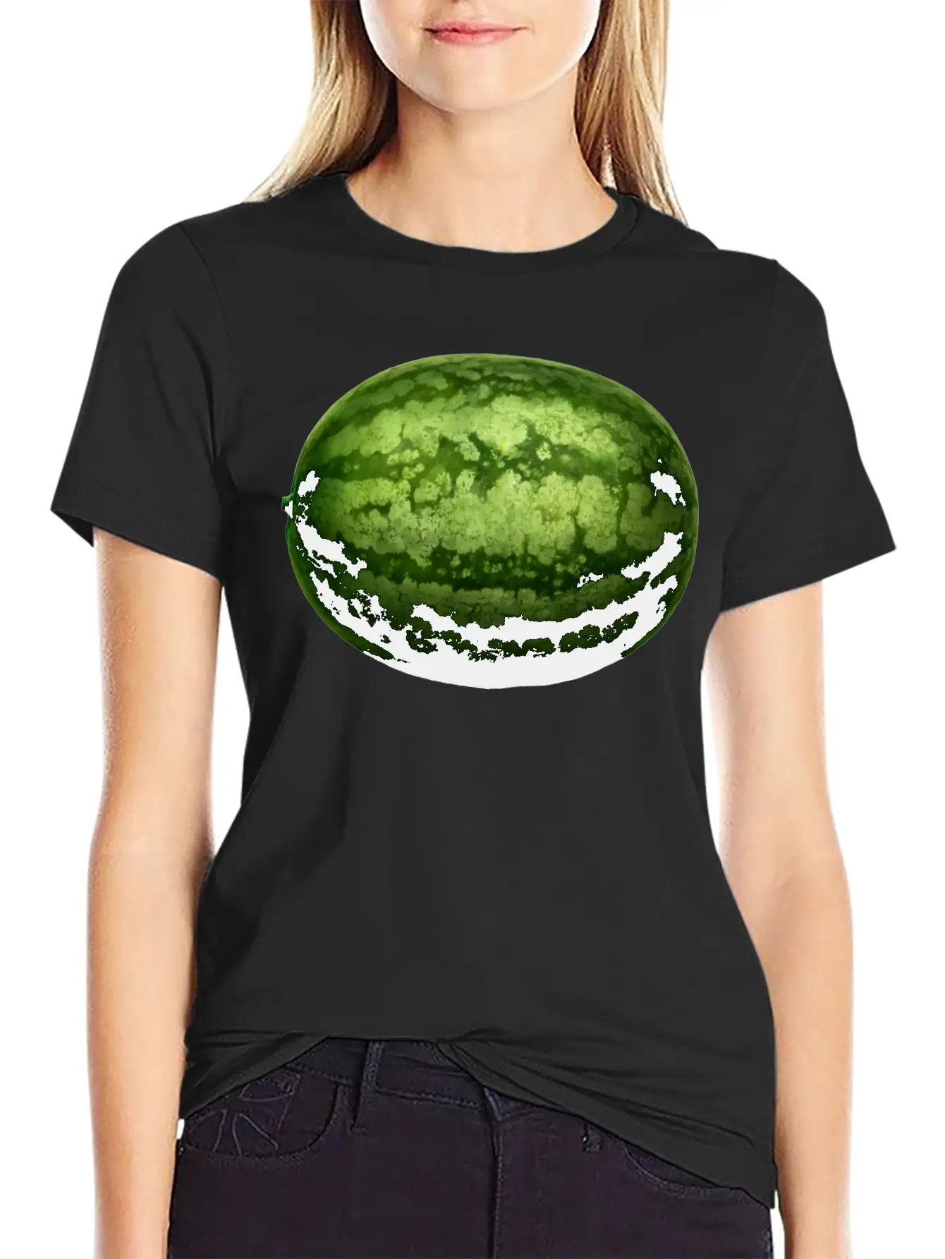 Watermelon Comfortable Minimalist Graphic Tee – Summer Style Essential