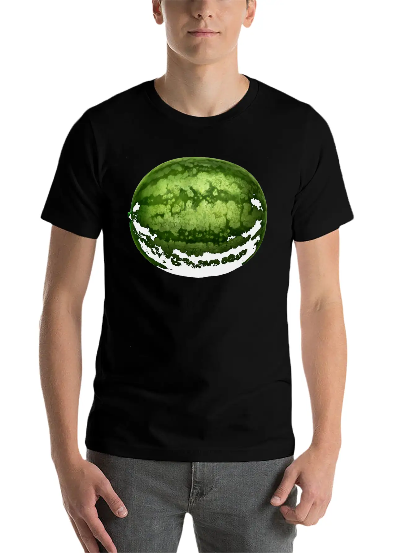 Watermelon Comfortable Minimalist Graphic Tee – Summer Style Essential