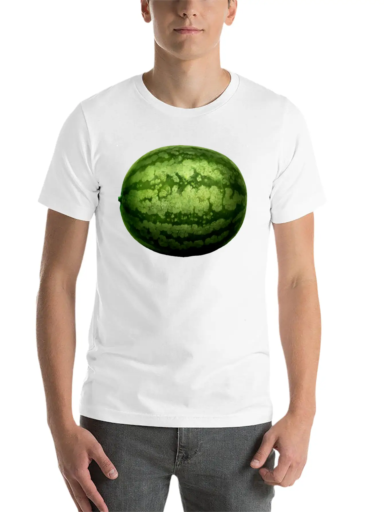 Watermelon Comfortable Minimalist Graphic Tee – Summer Style Essential