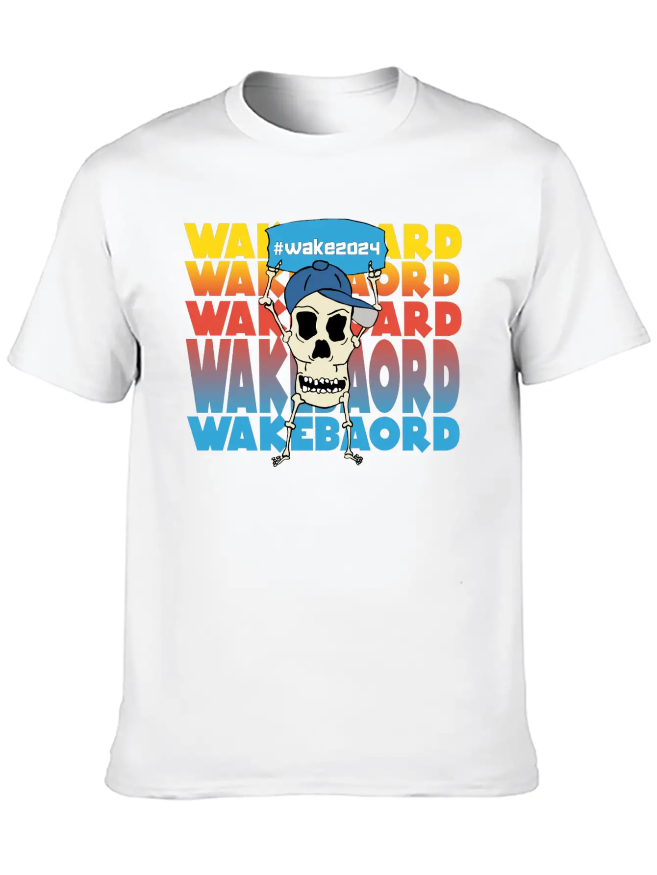 Watersport Wakeboard Waterski Support #wake2024 Stylish Everyday T-Shirt – Unisex Basic Cotton Tee
