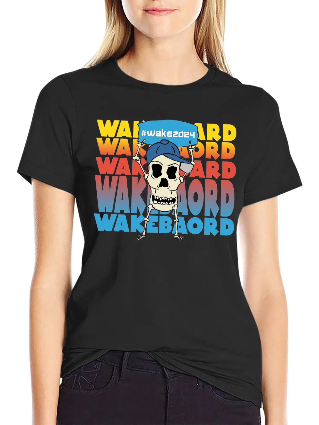 Watersport Wakeboard Waterski Support #wake2024 Stylish Everyday T-Shirt – Unisex Basic Cotton Tee