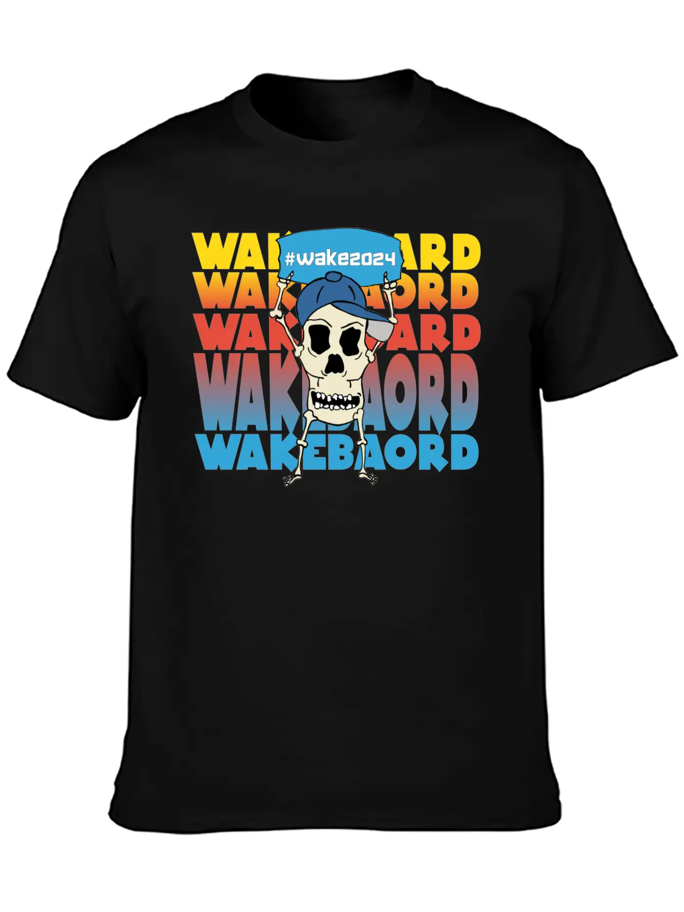 Watersport Wakeboard Waterski Support #wake2024 Stylish Everyday T-Shirt – Unisex Basic Cotton Tee