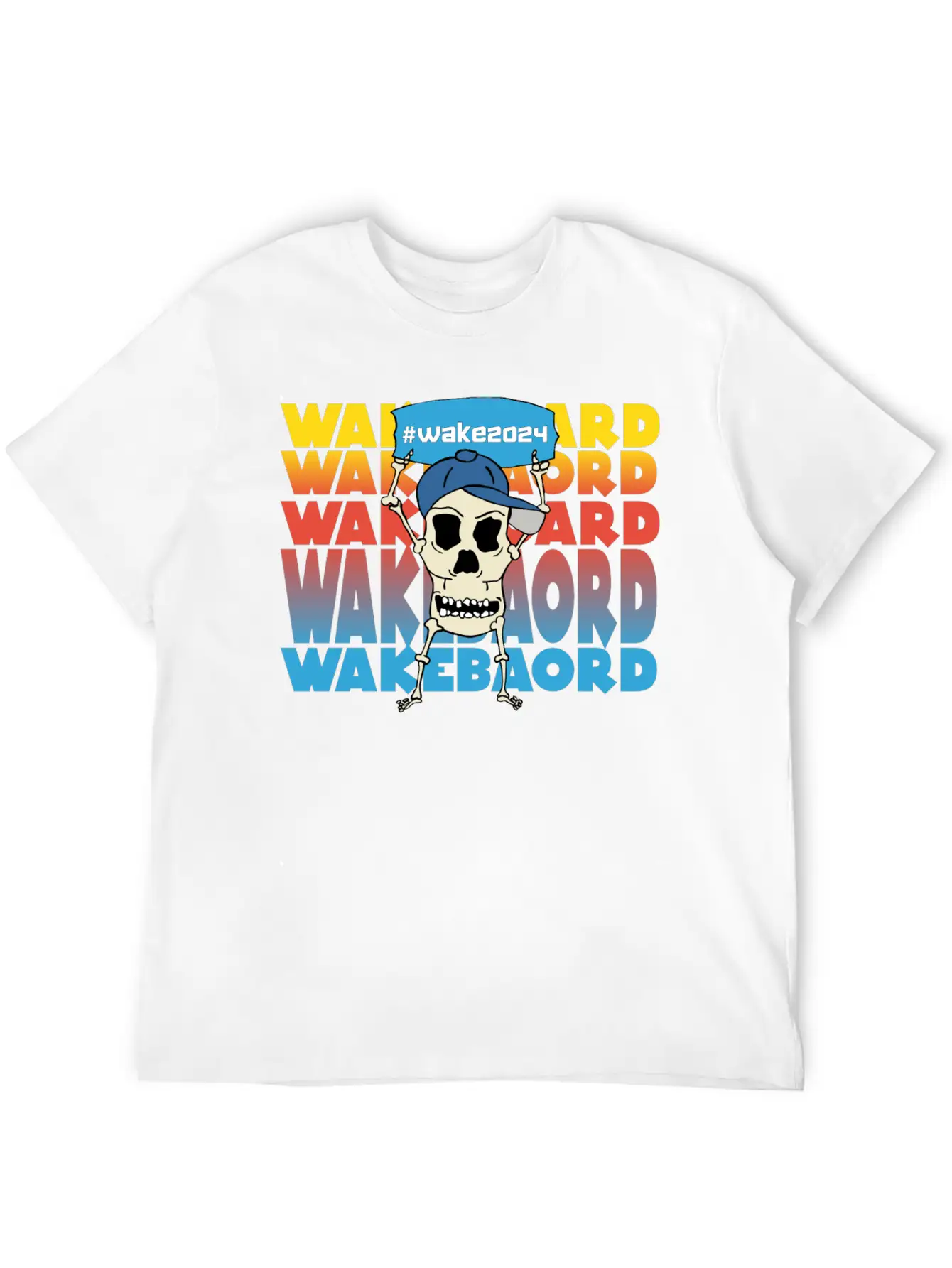 Watersport Wakeboard Waterski Support #wake2024 Stylish Everyday T-Shirt – Unisex Basic Cotton Tee