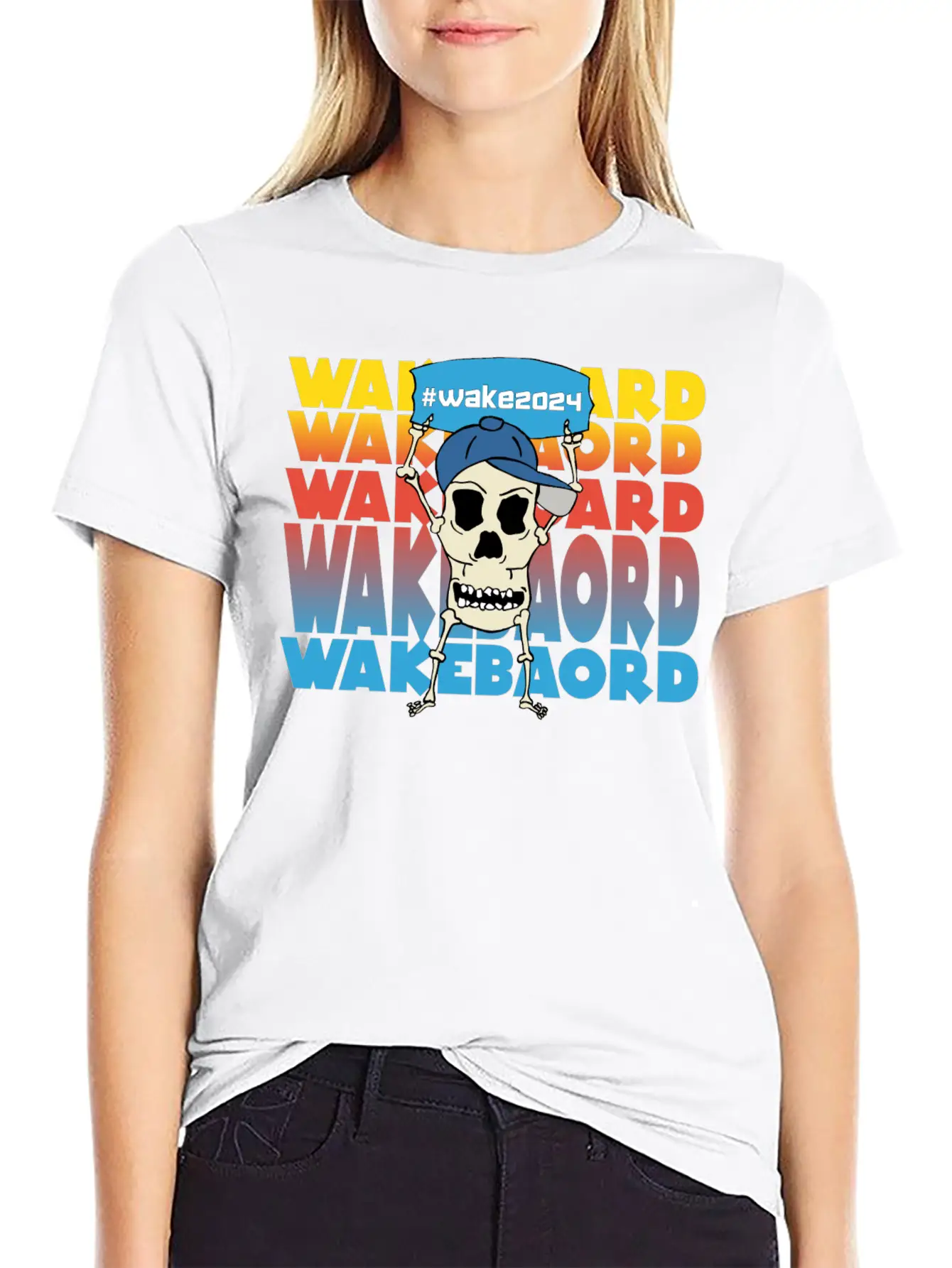 Watersport Wakeboard Waterski Support #wake2024 Stylish Everyday T-Shirt – Unisex Basic Cotton Tee