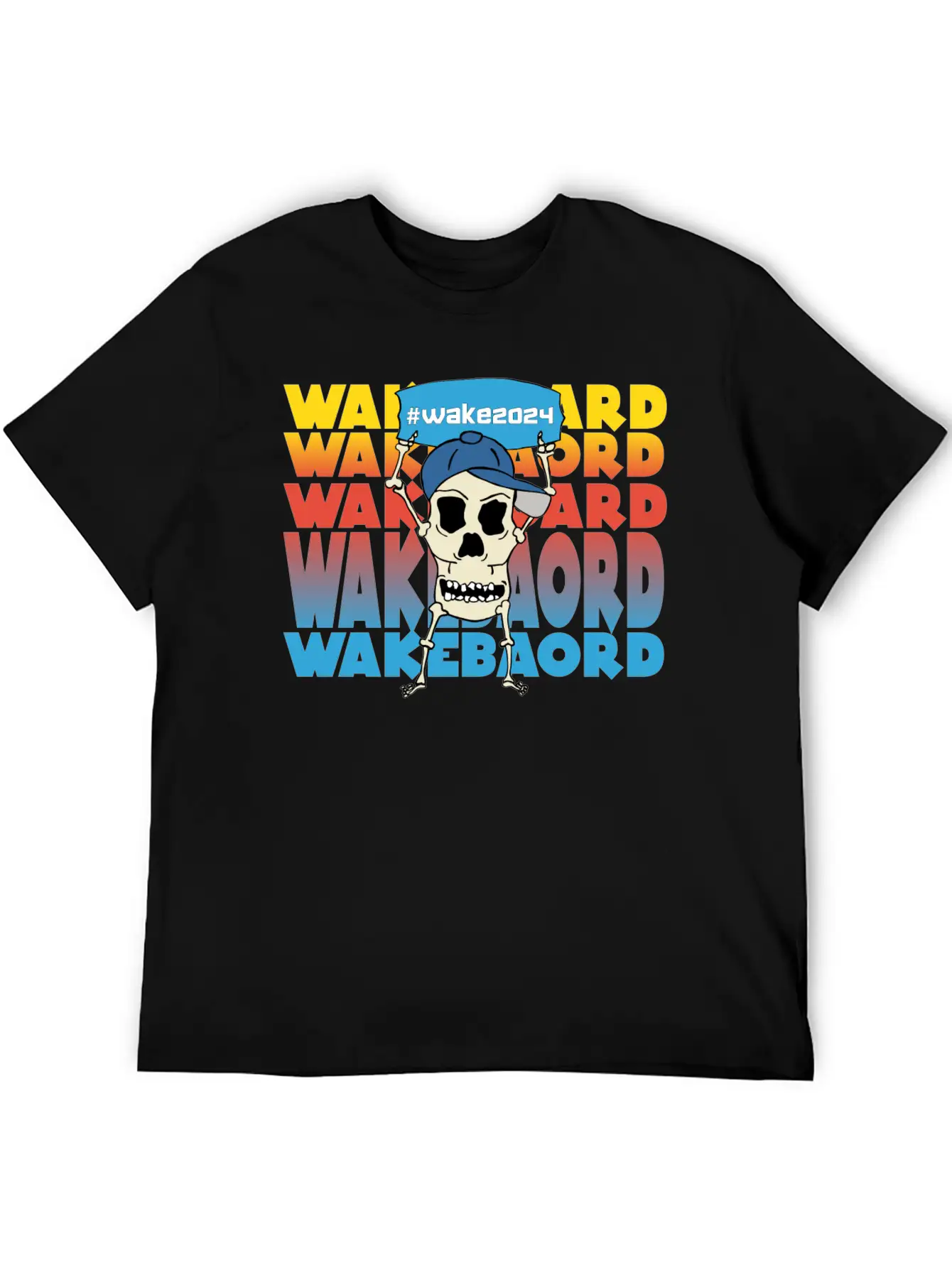 Watersport Wakeboard Waterski Support #wake2024 Stylish Everyday T-Shirt – Unisex Basic Cotton Tee
