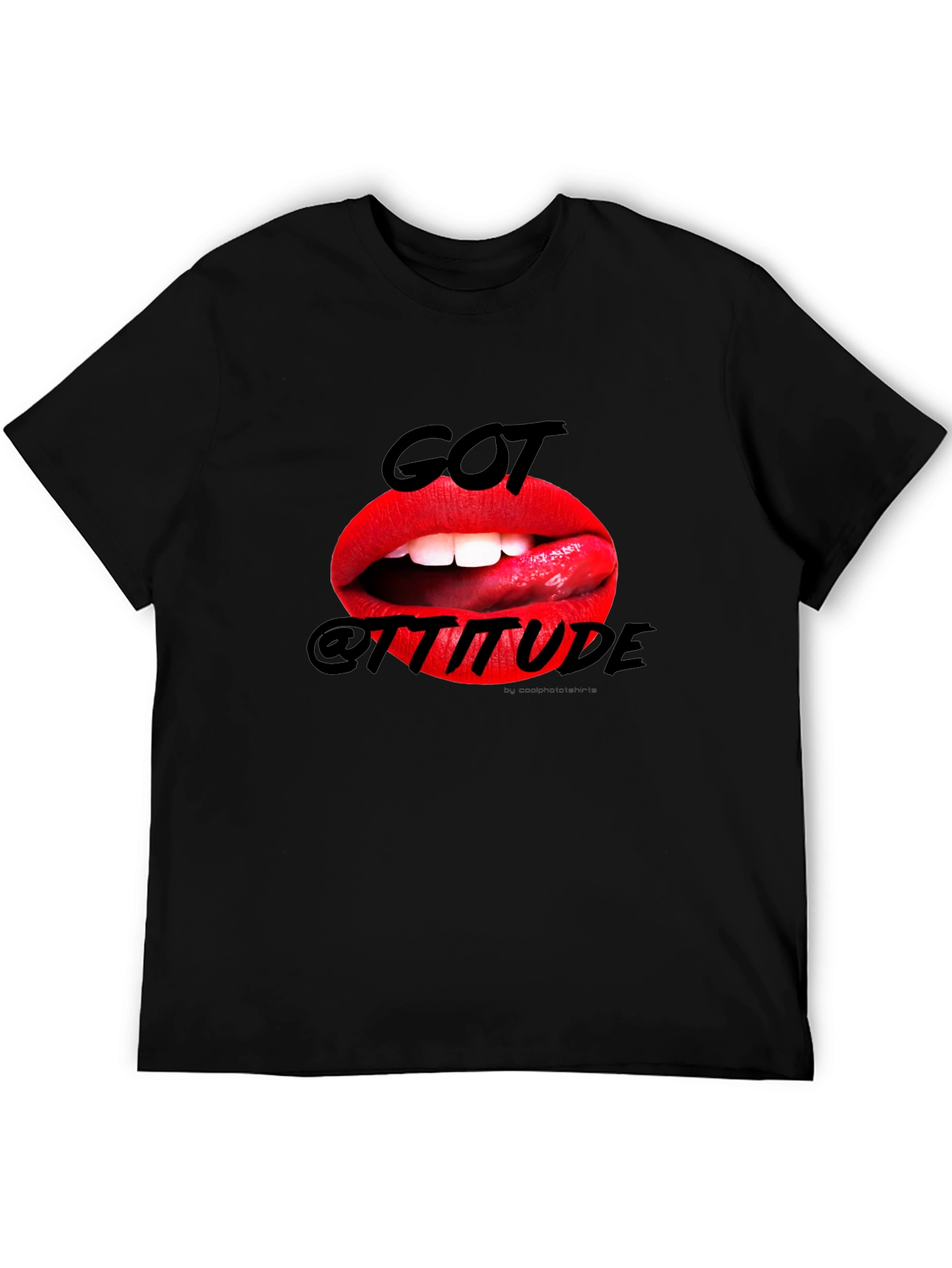 Got Attitude Graphic Print Mens Black T-Shirt