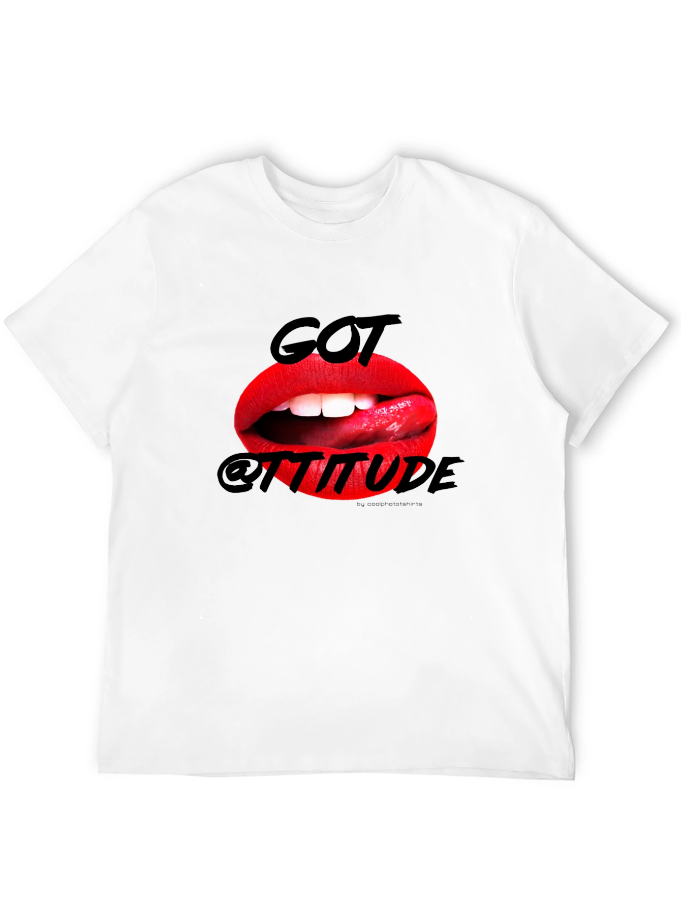 Got Attitude Graphic Print Mens Black T-Shirt