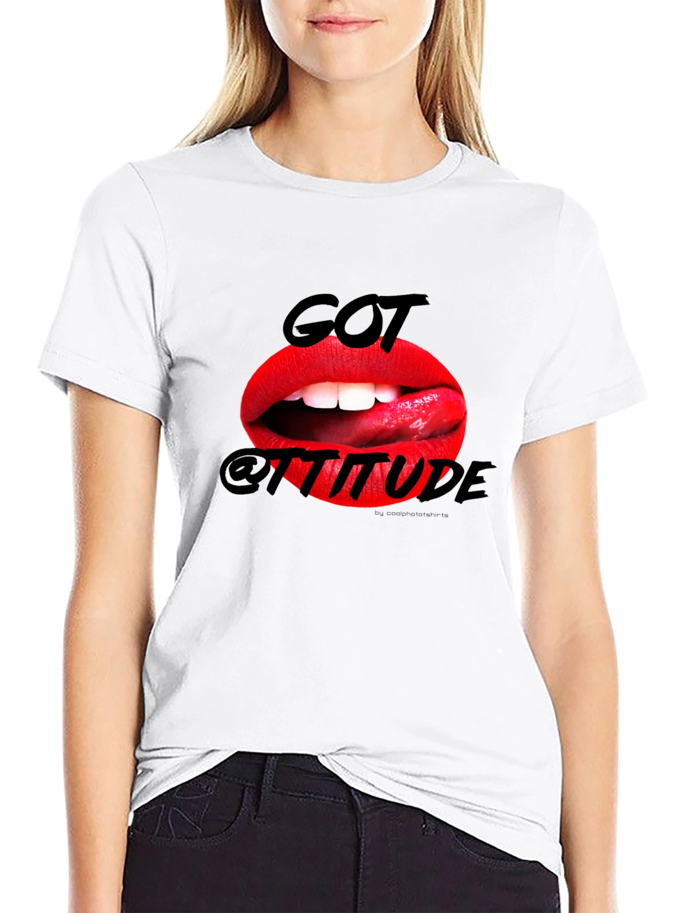 Got Attitude Graphic Print Mens Black T-Shirt