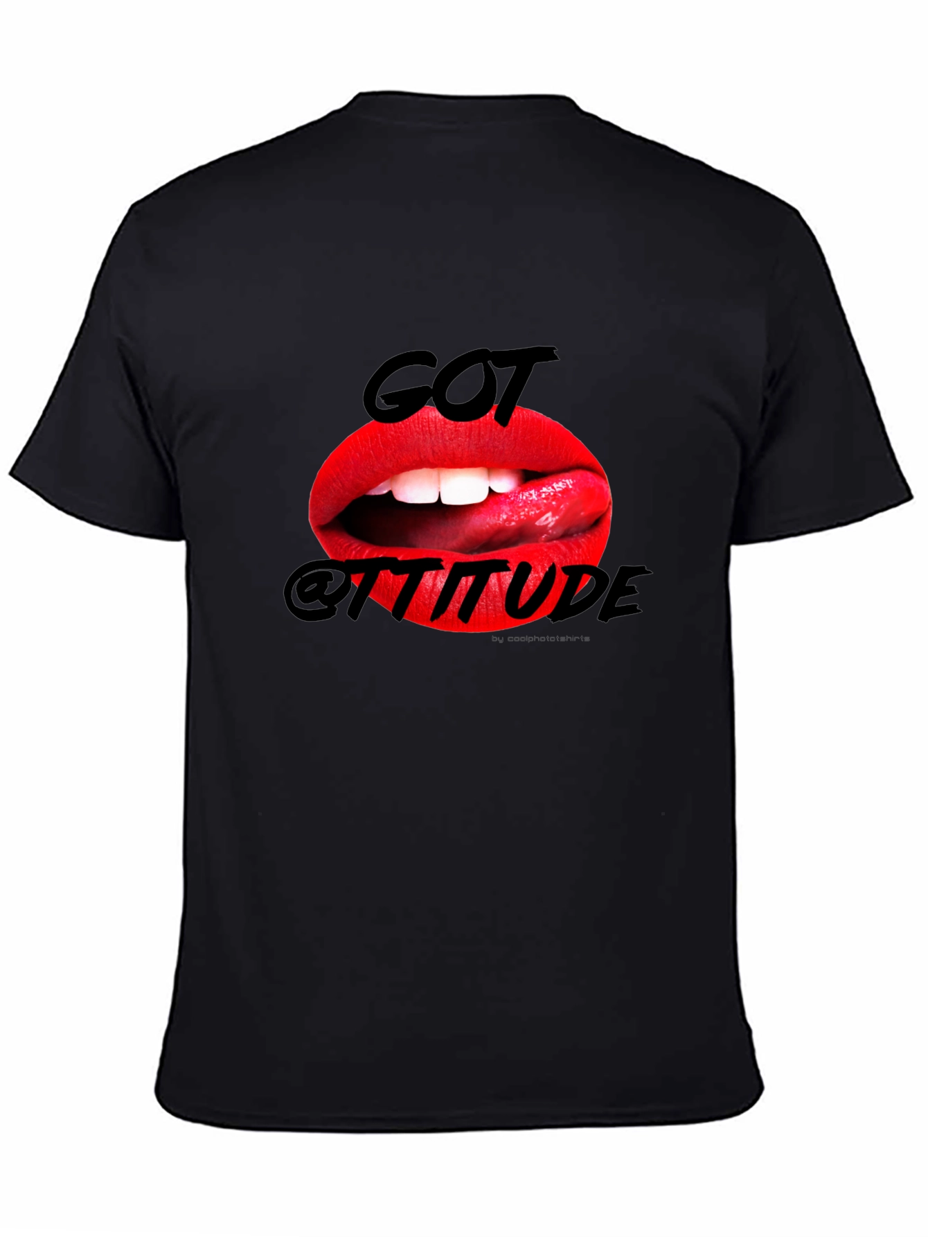 Got Attitude Graphic Print Mens Black T-Shirt