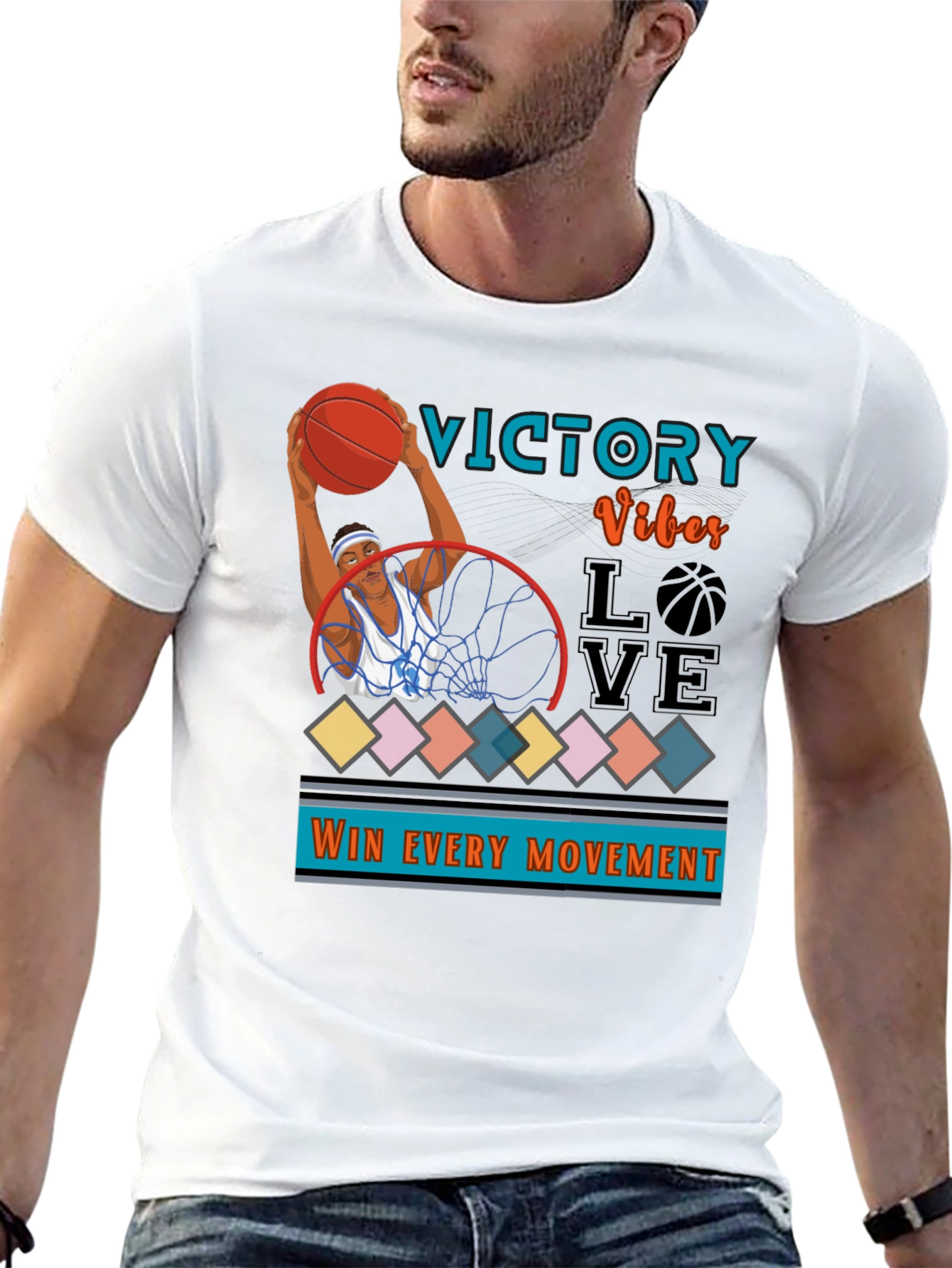 Victory Vibes Graphic Tee - Basketball T-Shirt