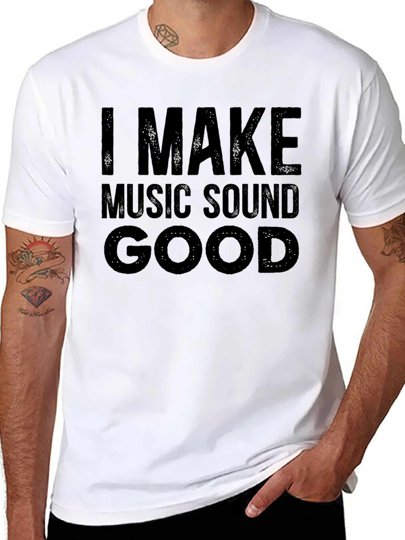 I Make Music Sound Good Black T-Shirt