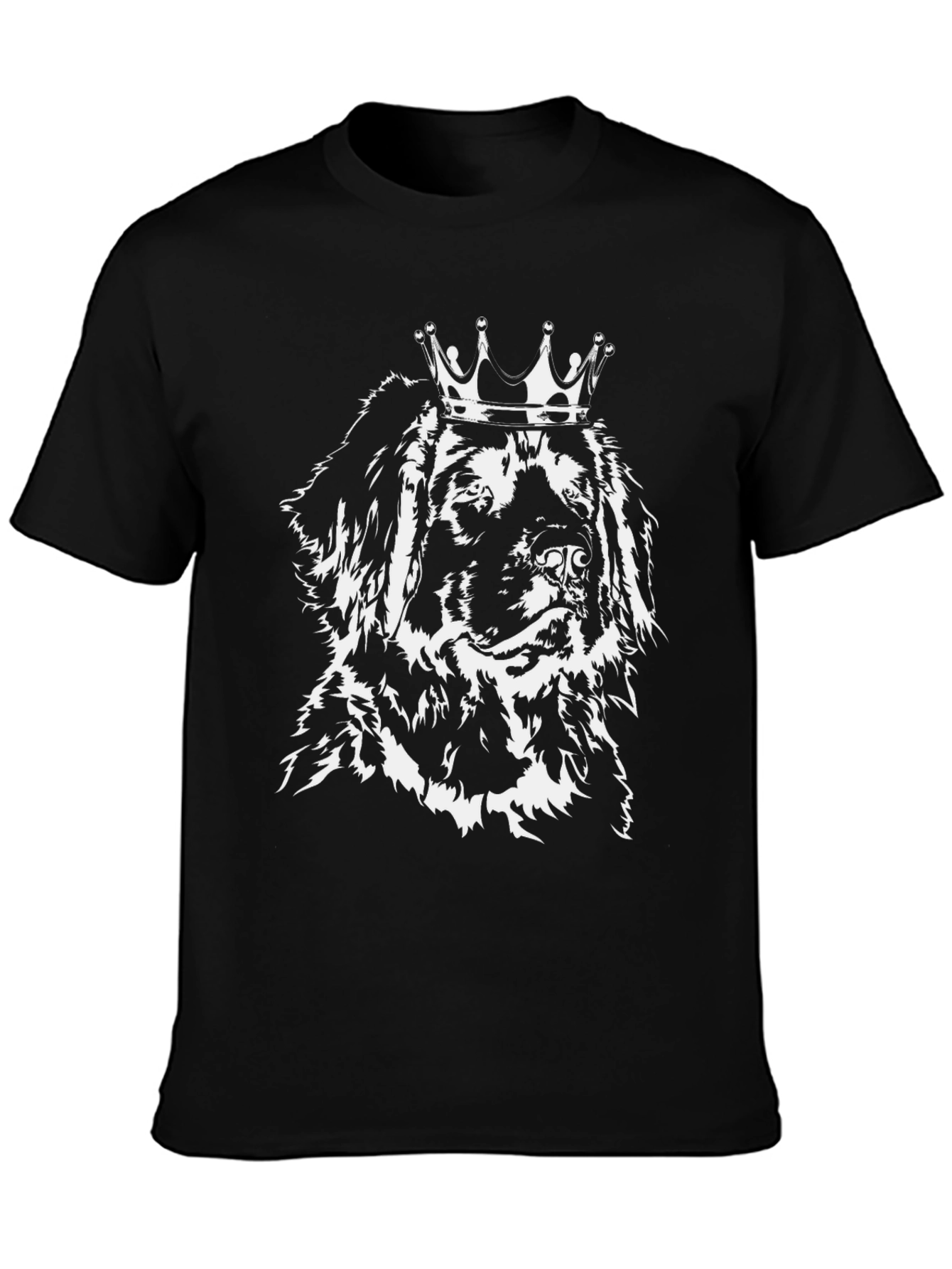 Dog King T-Shirt - Black Cotton Tee