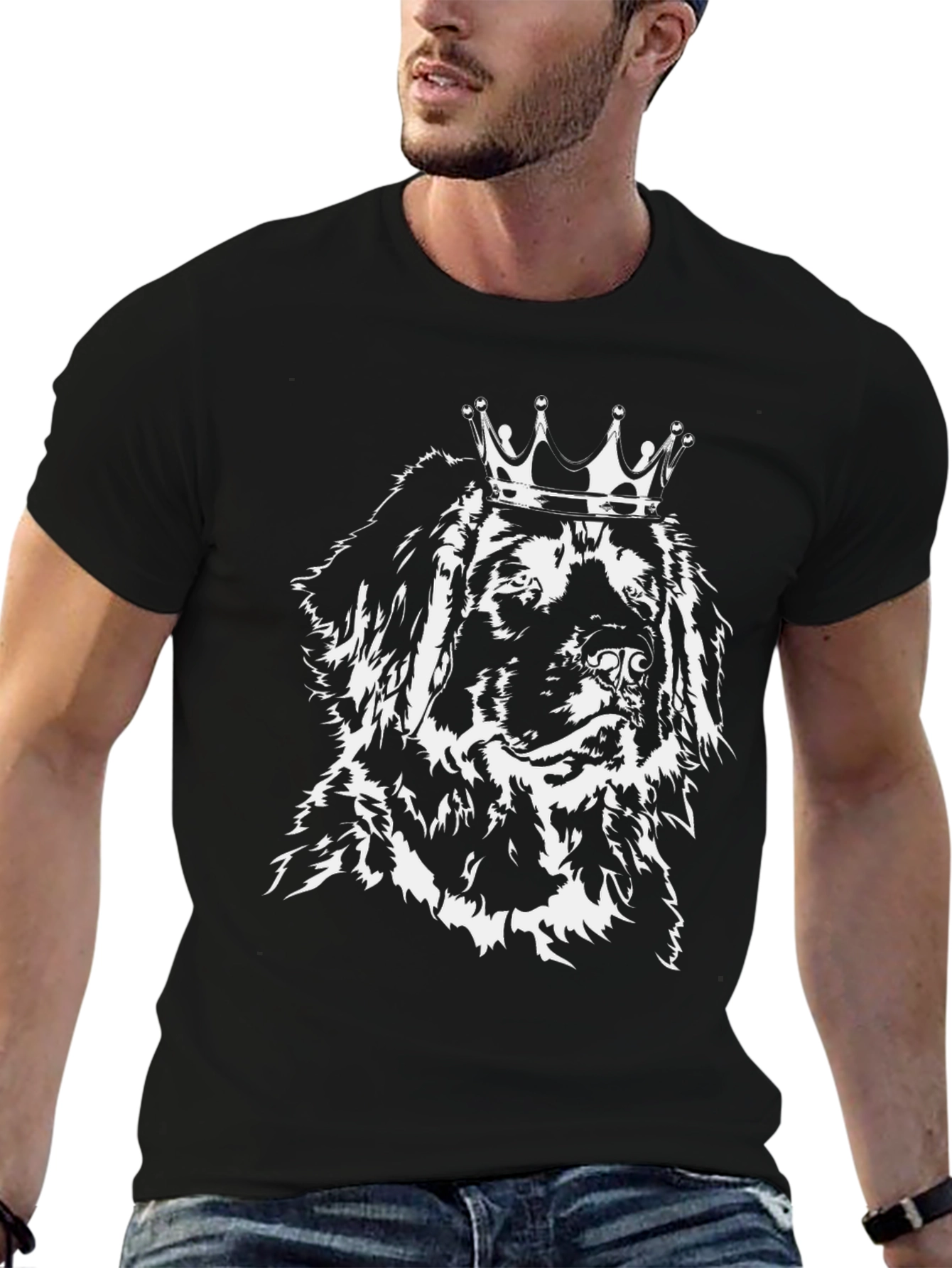 Dog King T-Shirt - Black Cotton Tee