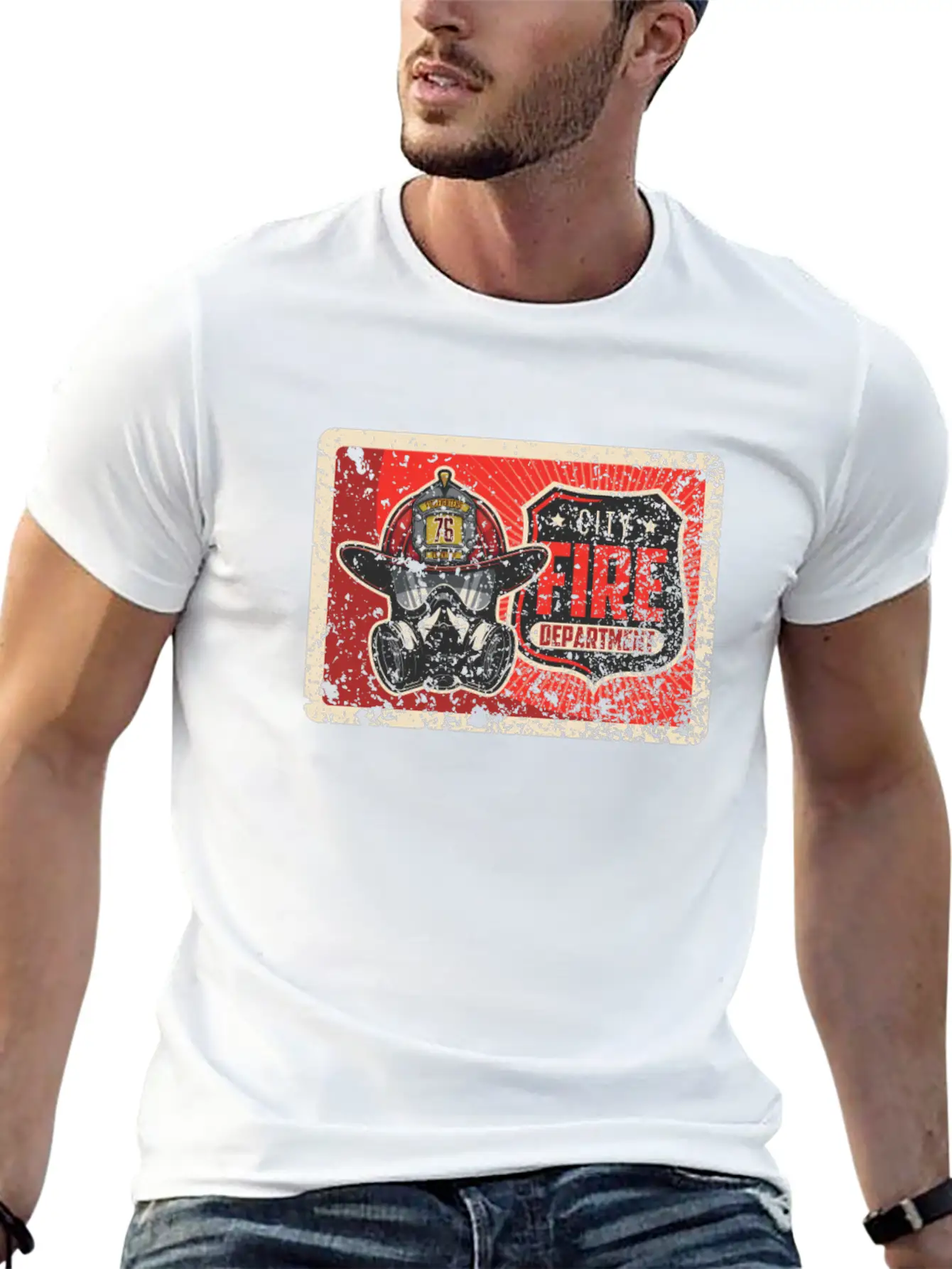 We Are Proud Of Our Firefighters Basic Graphic T-Shirt – Daily Comfort In Soft Cotton