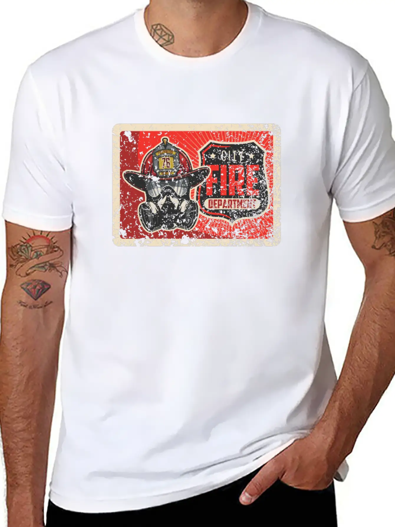 We Are Proud Of Our Firefighters Basic Graphic T-Shirt – Daily Comfort In Soft Cotton