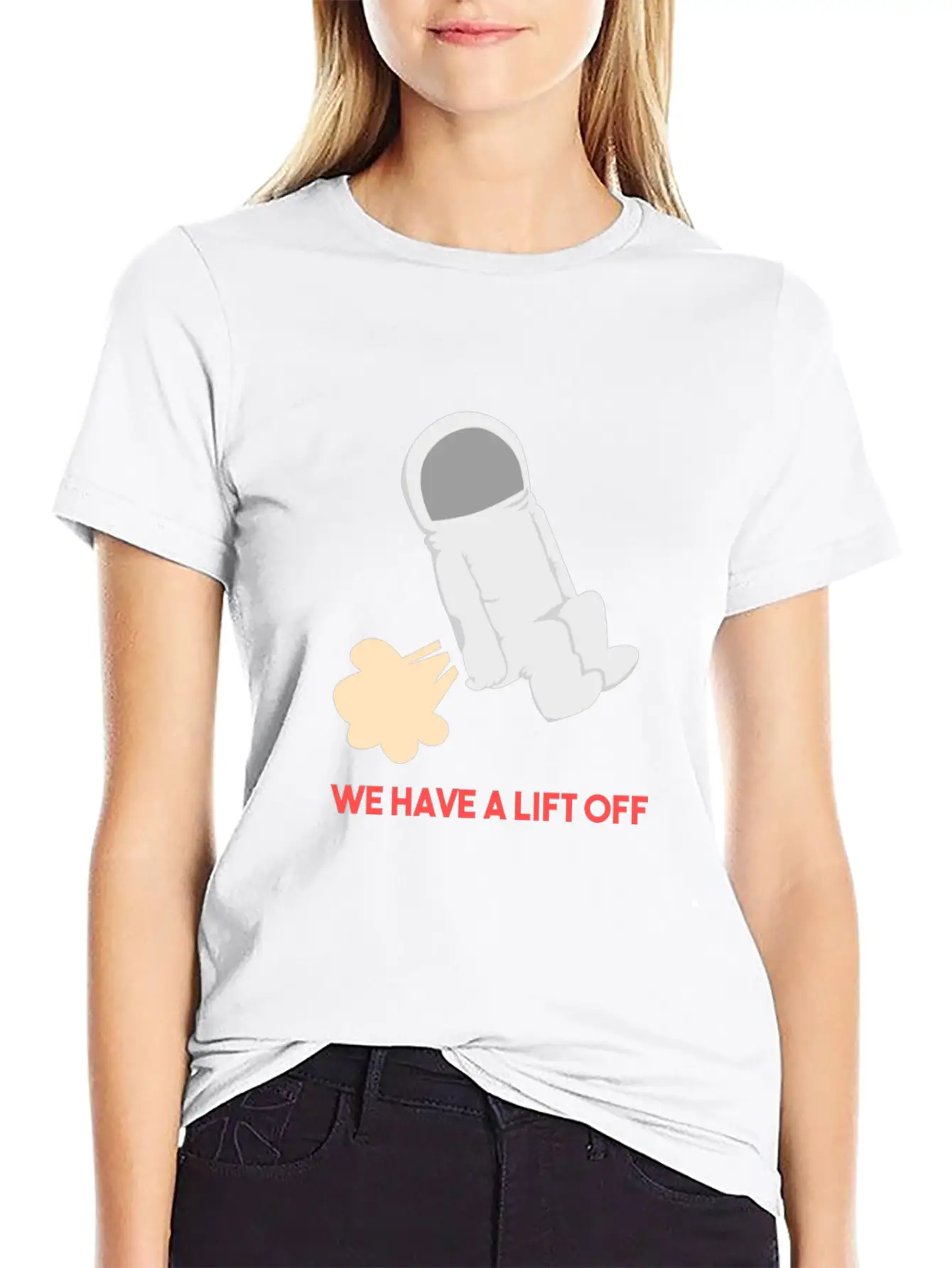 We Have A Lift Off - Funny Astronaut Outer Space G Unisex Short Sleeve Soft Cotton T-Shirt – Casual Everyday Wear