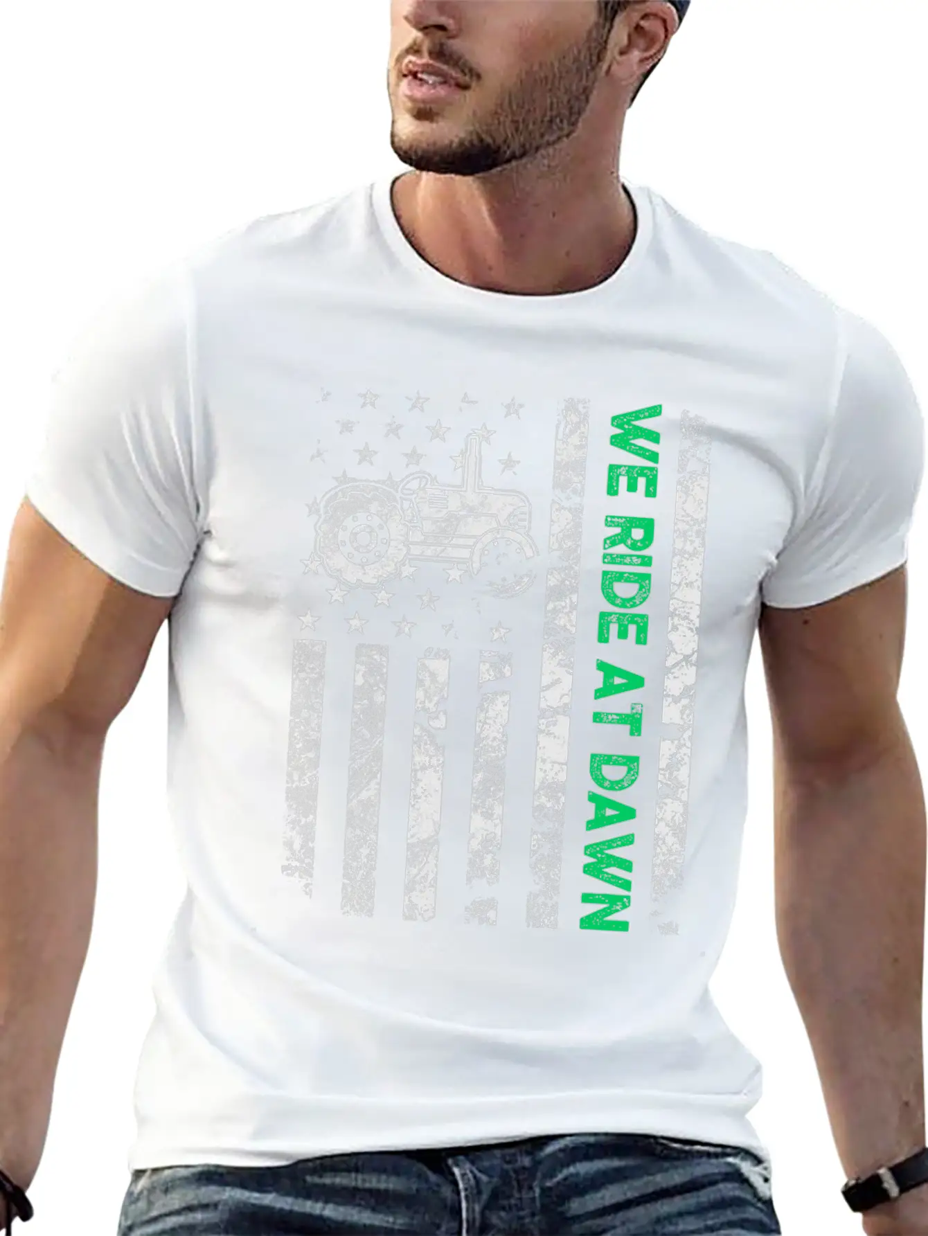 We Ride At Dawn Dad Lawn Mower Make Laugh Day Yard Comfortable Minimalist Graphic Tee – Summer Style Essential