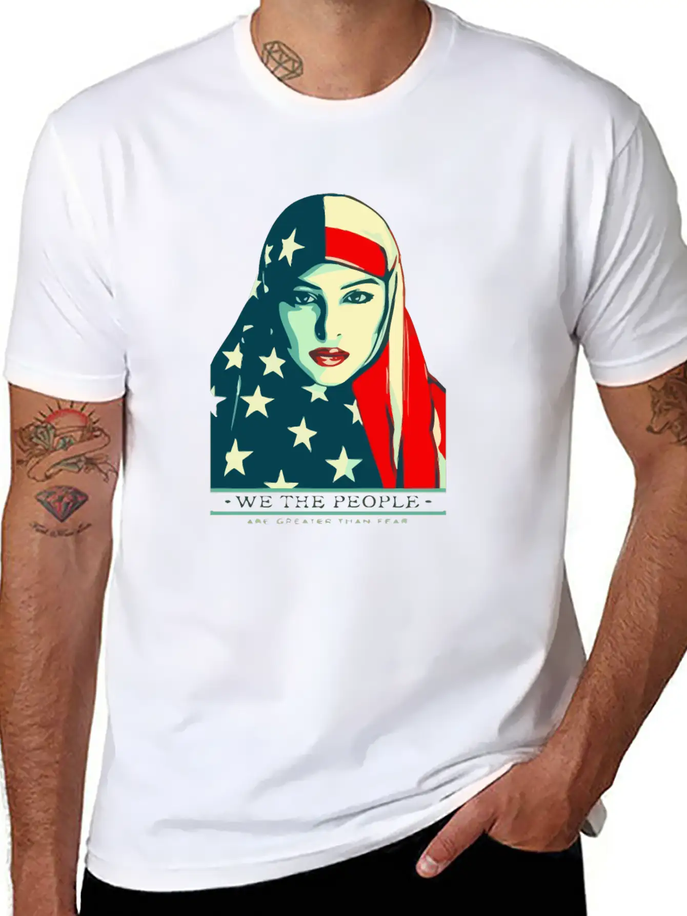 We The People Are Greater Than Fear Essential Unisex Summer Tee – Soft Cotton Casual Fit