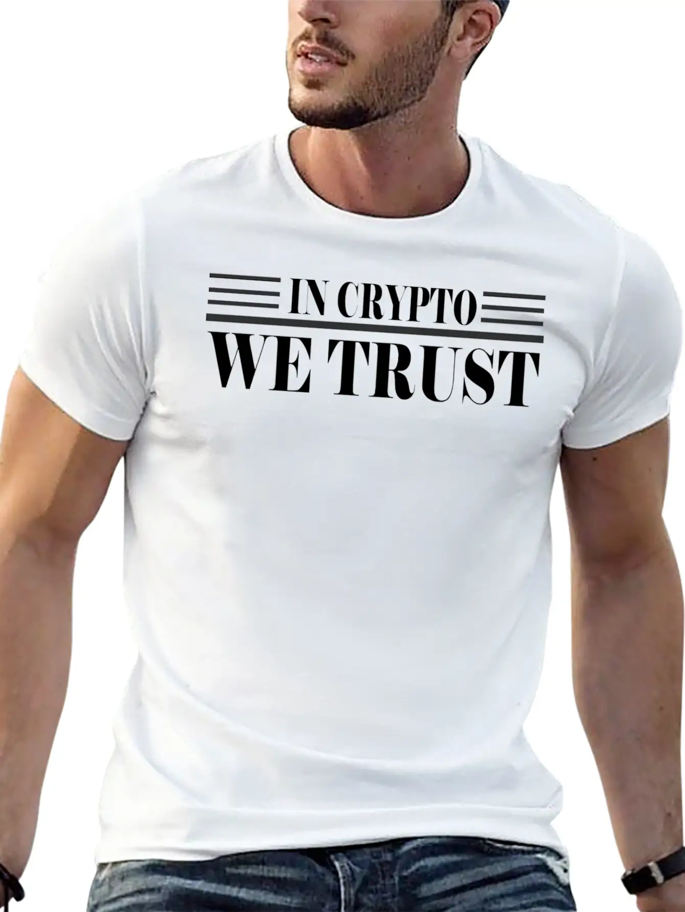 WE TRUST CRYPTO Stylish Everyday T-Shirt – Unisex Basic Cotton Tee