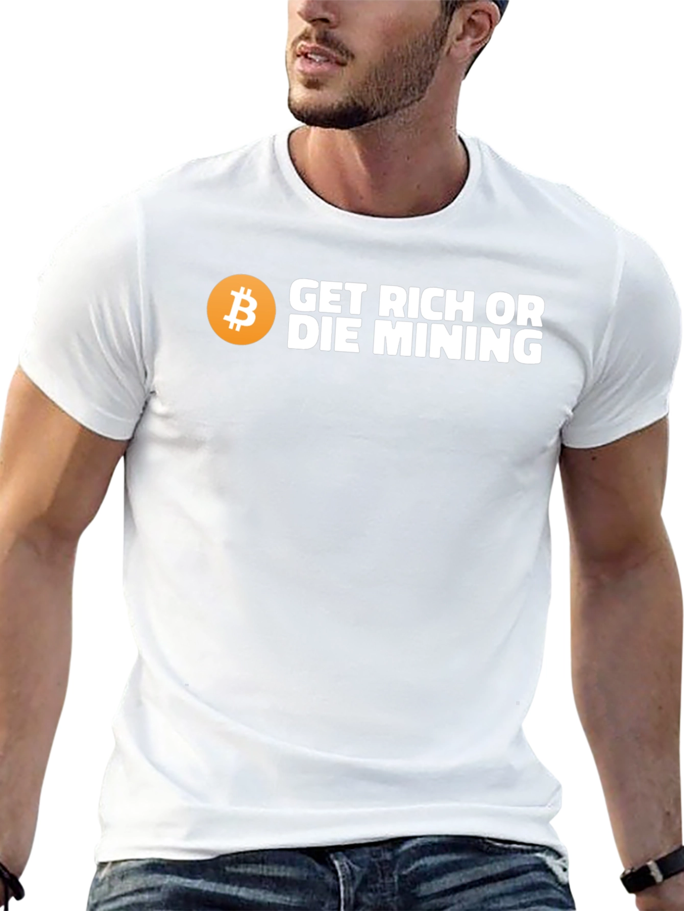 Get Rich or Die Mining Bitcoin T-Shirt