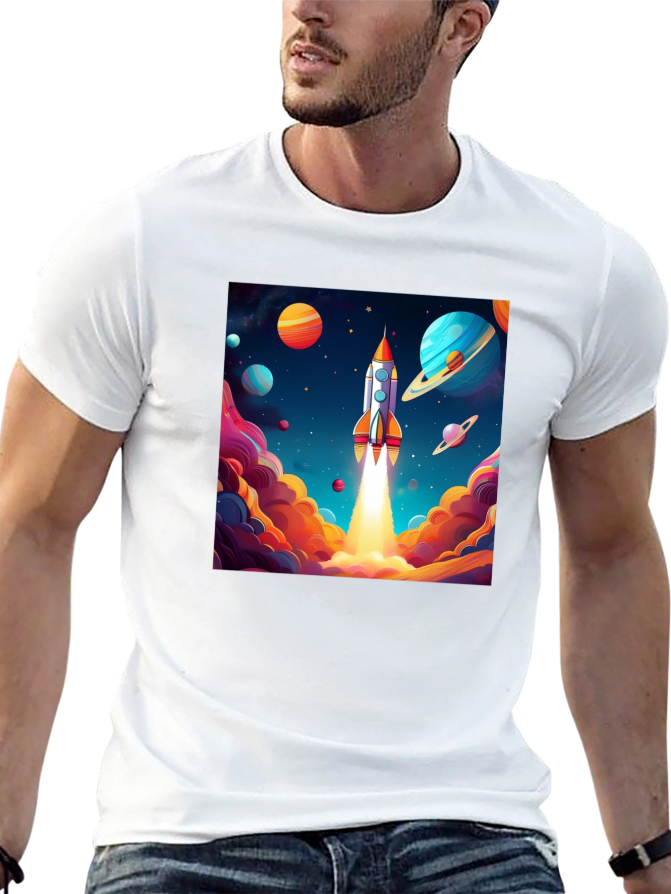 Rocket Launch T-Shirt - Space Adventure Design