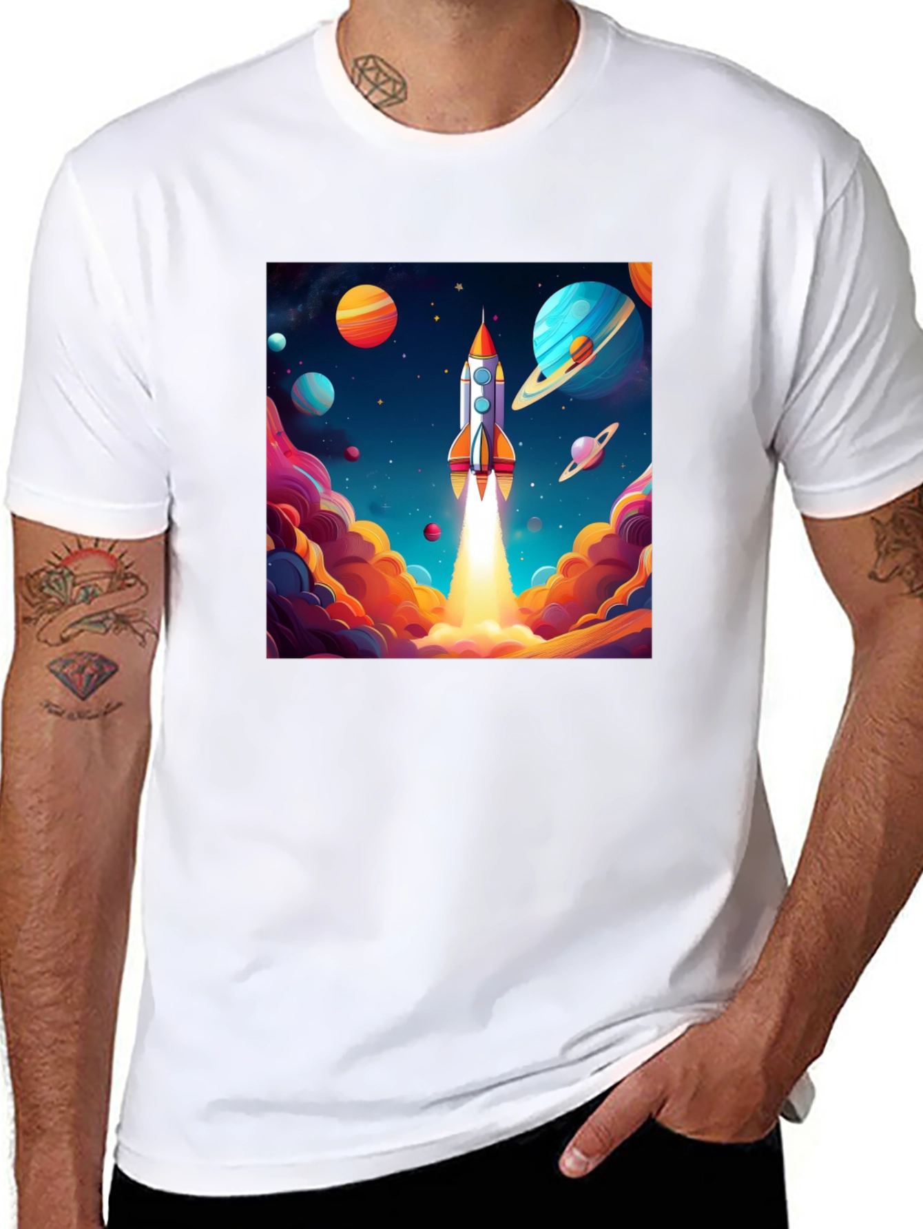 Rocket Launch T-Shirt - Space Adventure Design