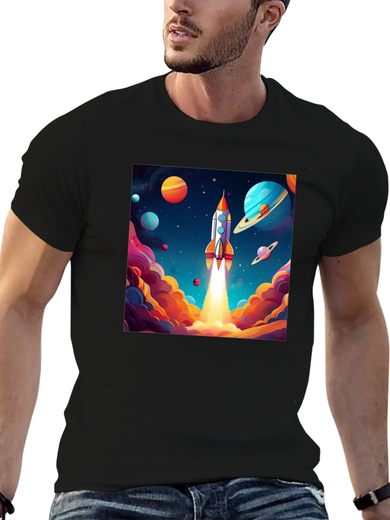 Rocket Launch T-Shirt - Space Adventure Design
