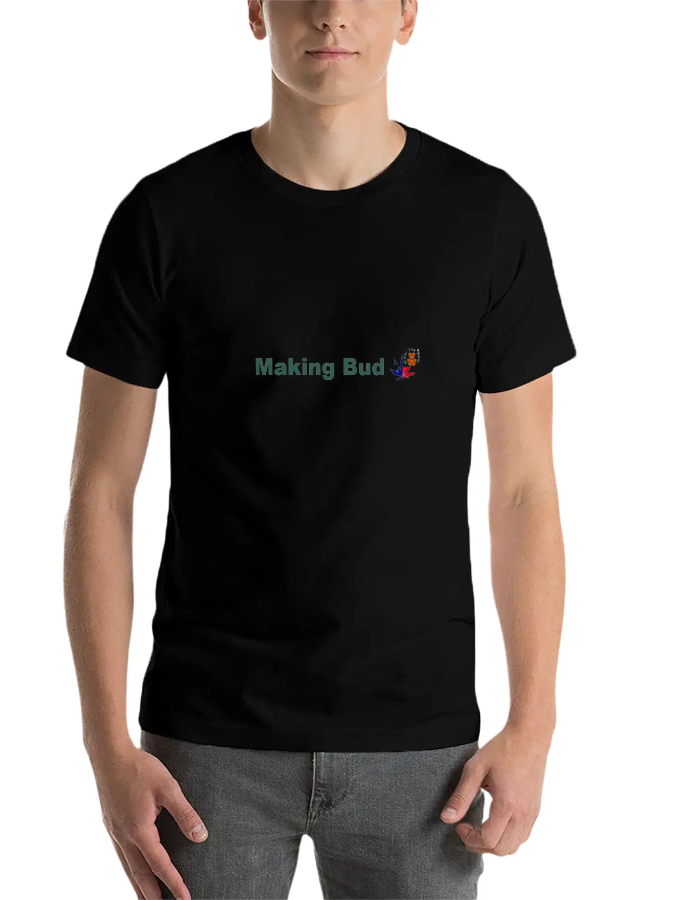Wear The Bear Making Bud Cotton Tees & Apparel Basic Graphic T-Shirt – Daily Comfort In Soft Cotton