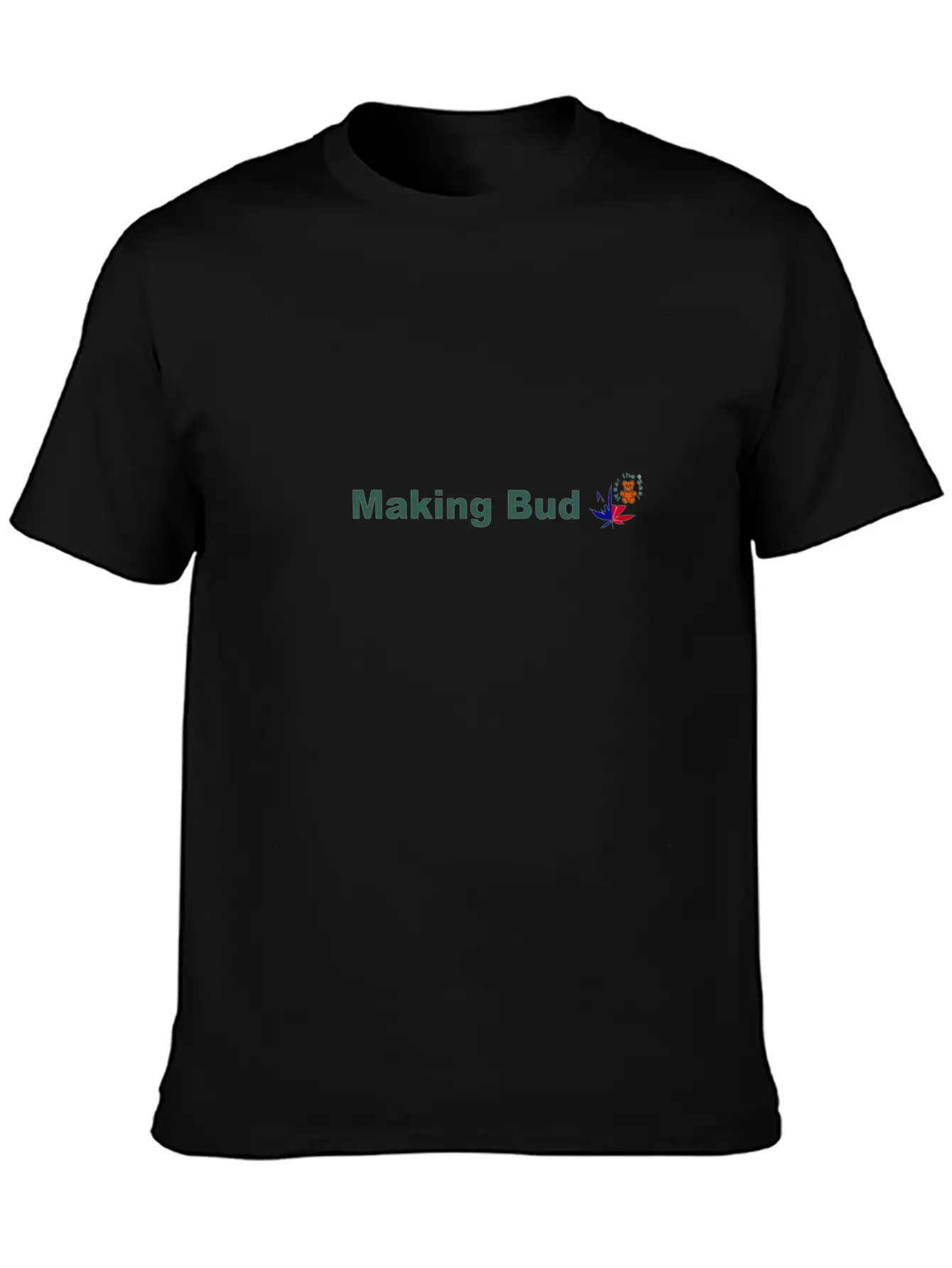 Wear The Bear Making Bud Cotton Tees & Apparel Basic Graphic T-Shirt – Daily Comfort In Soft Cotton