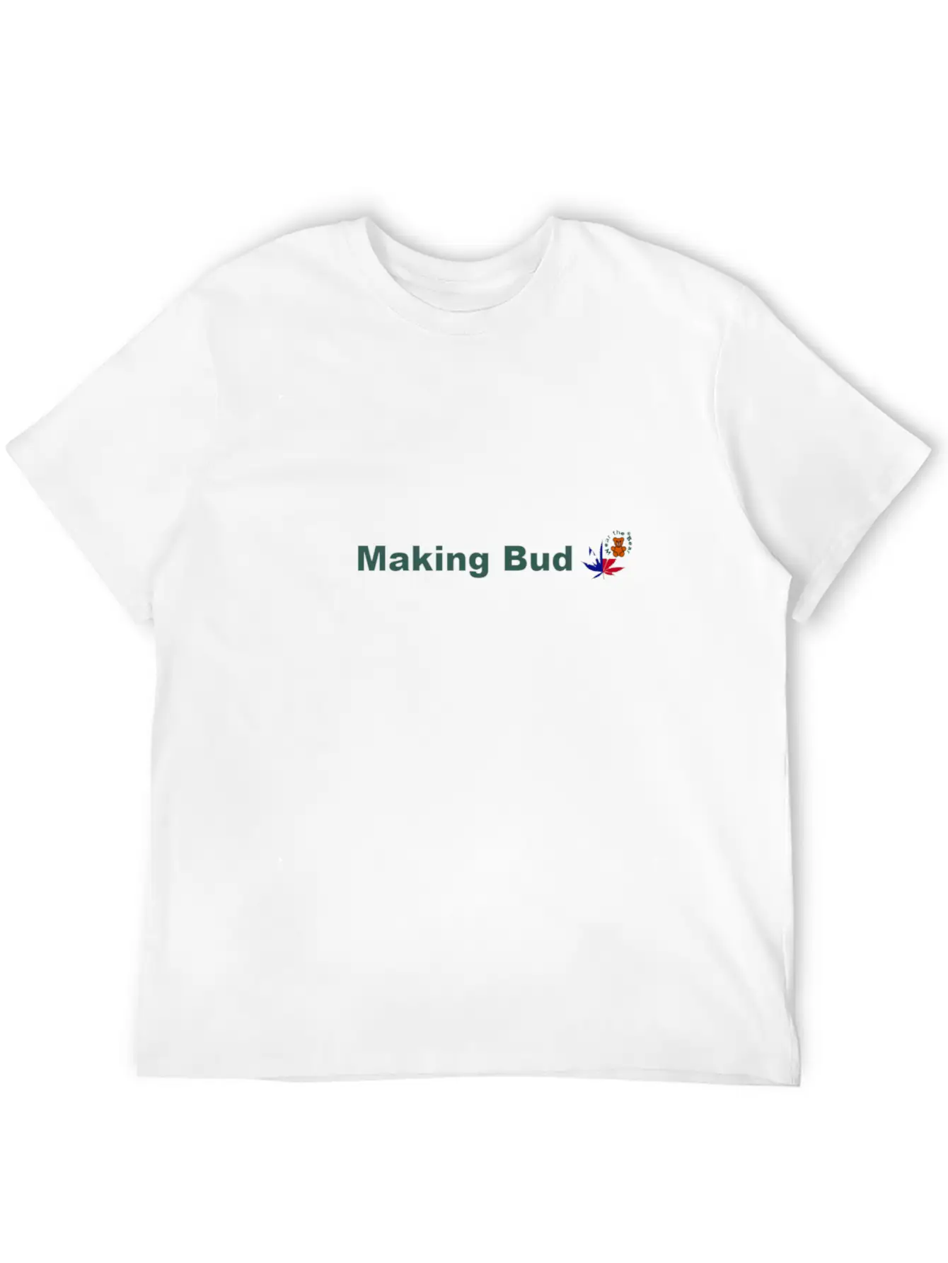 Wear The Bear Making Bud Cotton Tees & Apparel Basic Graphic T-Shirt – Daily Comfort In Soft Cotton
