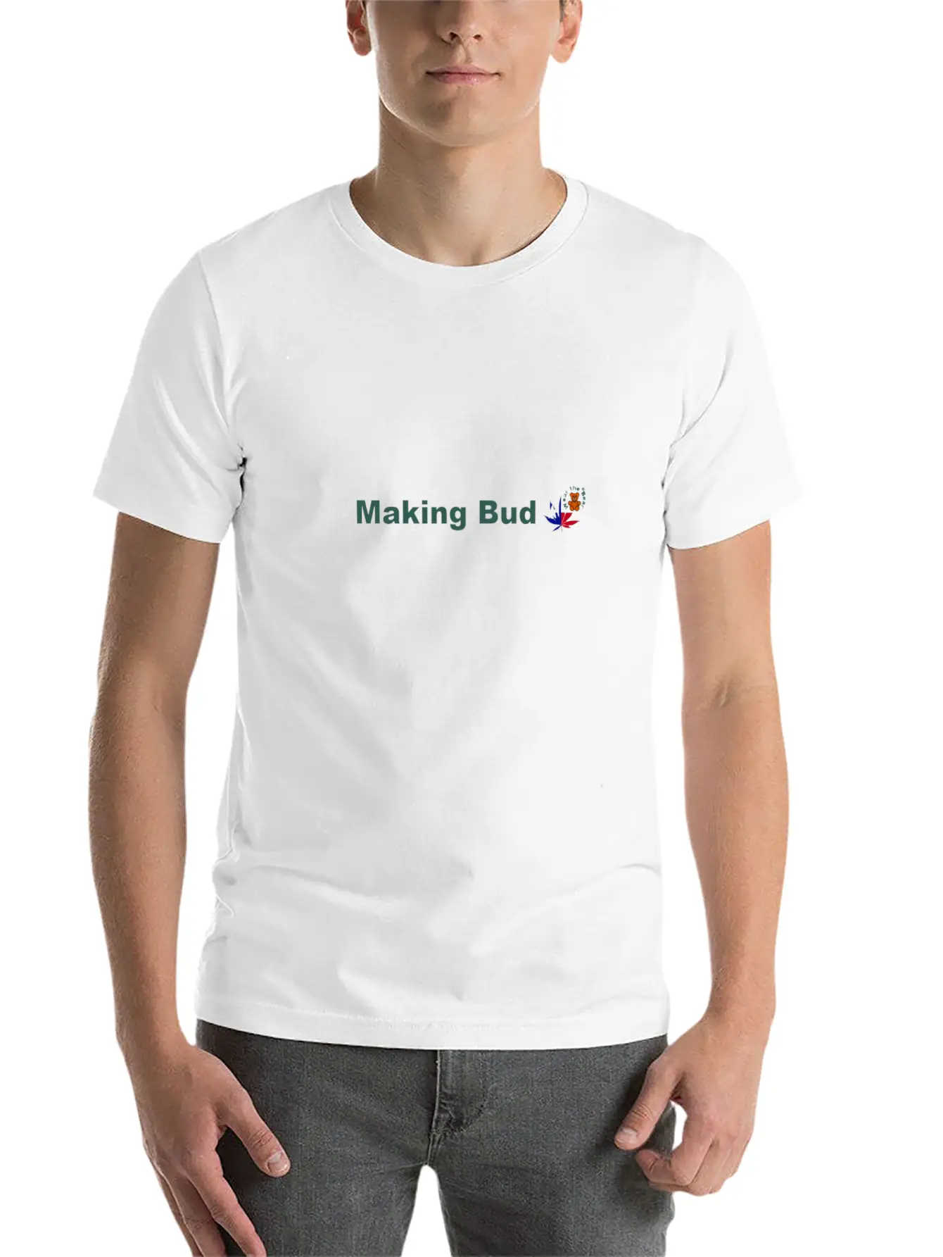 Wear The Bear Making Bud Cotton Tees & Apparel Basic Graphic T-Shirt – Daily Comfort In Soft Cotton