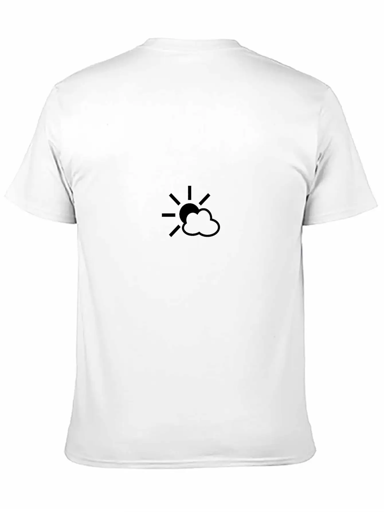 Weather Cloud Sun Icon Comfortable Minimalist Graphic Tee – Summer Style Essential