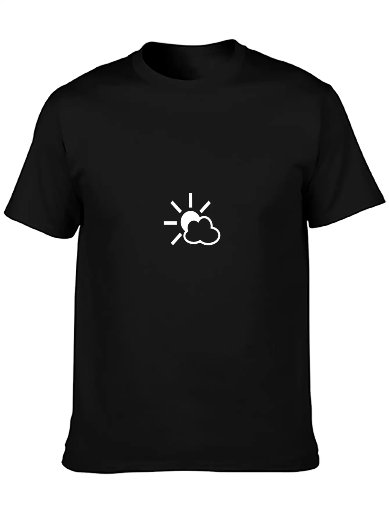 Weather Cloud Sun Icon Comfortable Minimalist Graphic Tee – Summer Style Essential