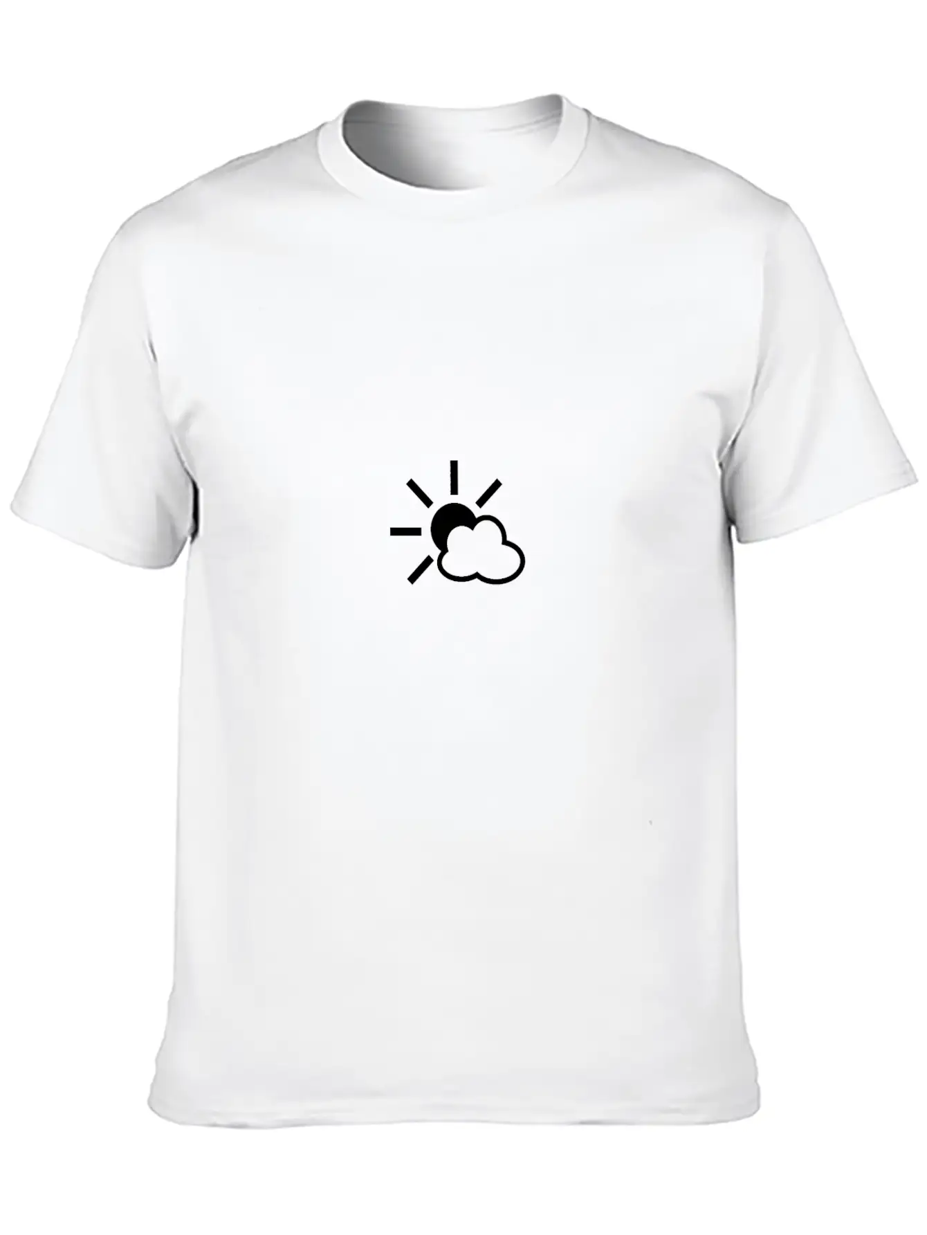 Weather Cloud Sun Icon Comfortable Minimalist Graphic Tee – Summer Style Essential
