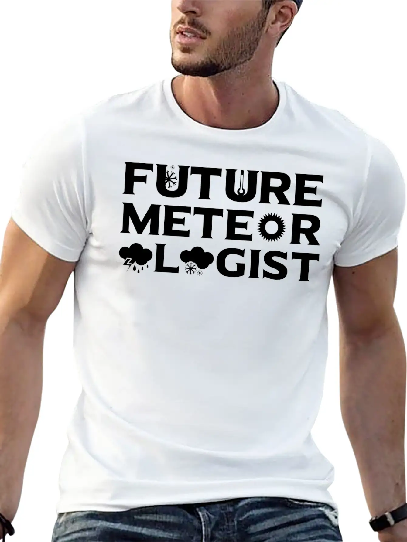 Weather Forecaster Meteorlologist Unisex Short Sleeve Soft Cotton T-Shirt – Casual Everyday Wear