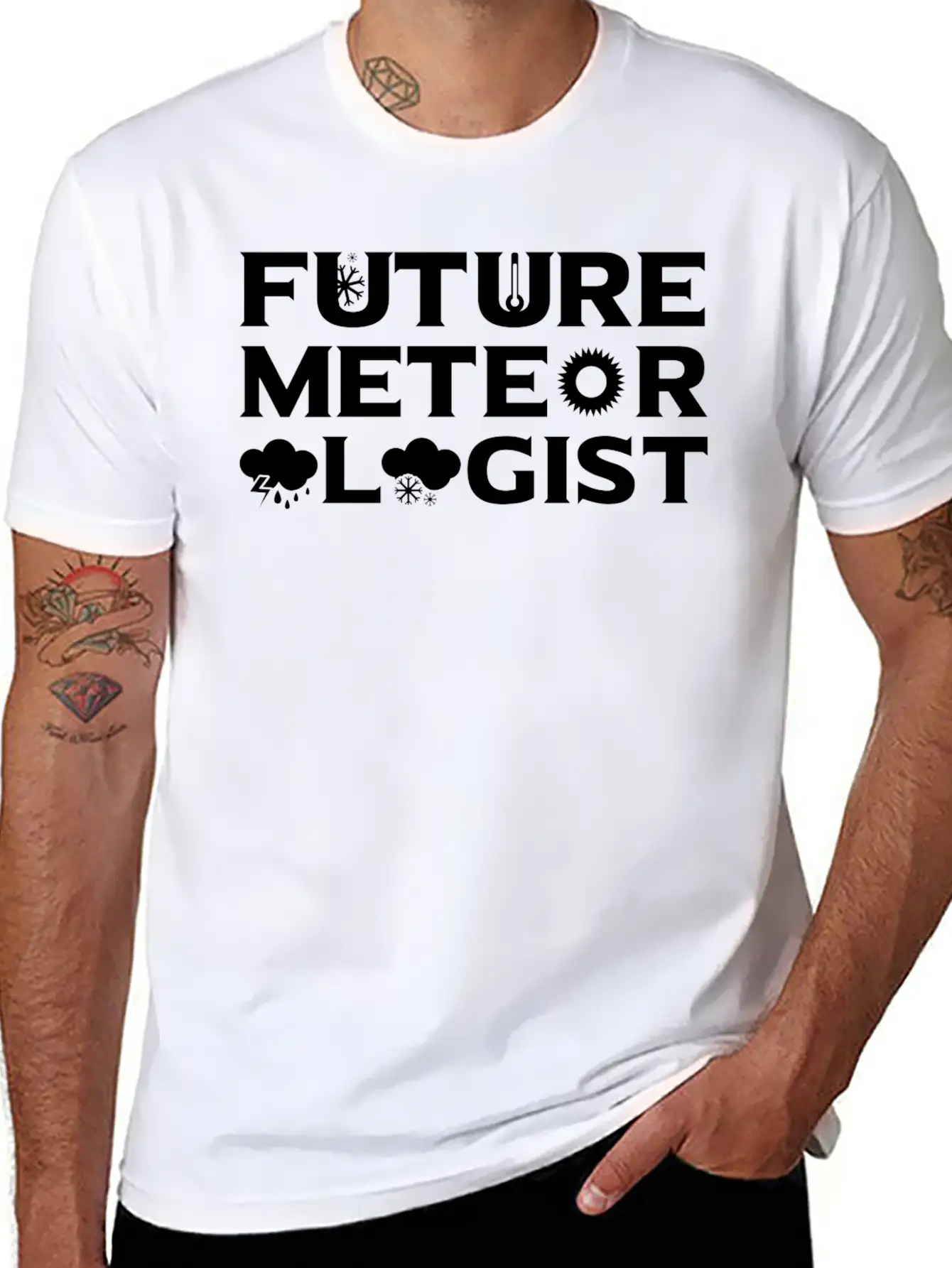Weather Forecaster Meteorlologist Unisex Short Sleeve Soft Cotton T-Shirt – Casual Everyday Wear