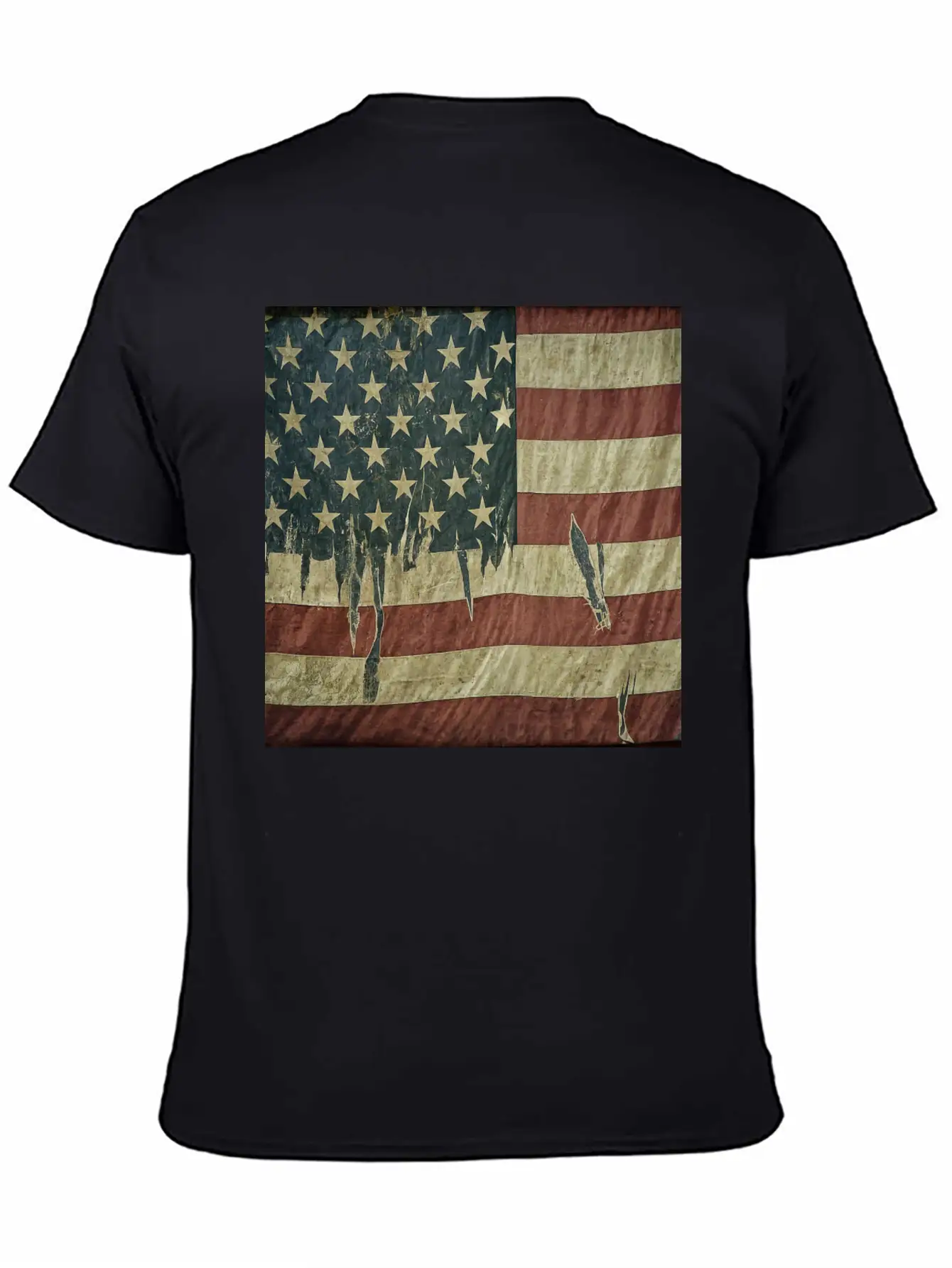 Weathered Flag Stylish Everyday T-Shirt – Unisex Basic Cotton Tee