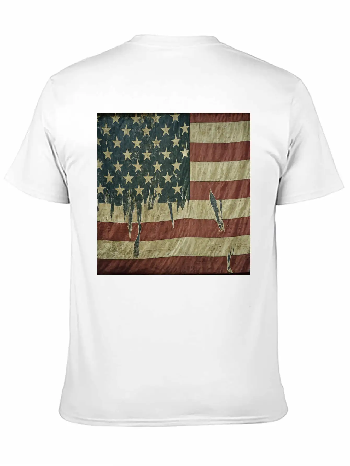 Weathered Flag Stylish Everyday T-Shirt – Unisex Basic Cotton Tee